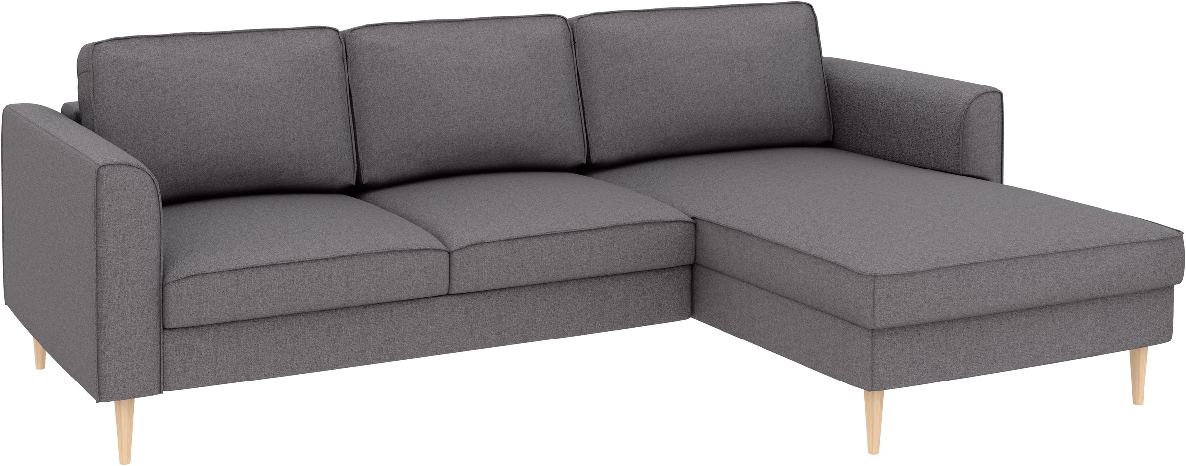 Home affaire Ecksofa »Booster Couch wahlweise mit Schlaffunktion und Bettkasten-auch in Cord«, Recamiere beidseitig montierbar, Sofa in L-Form, 232 cm