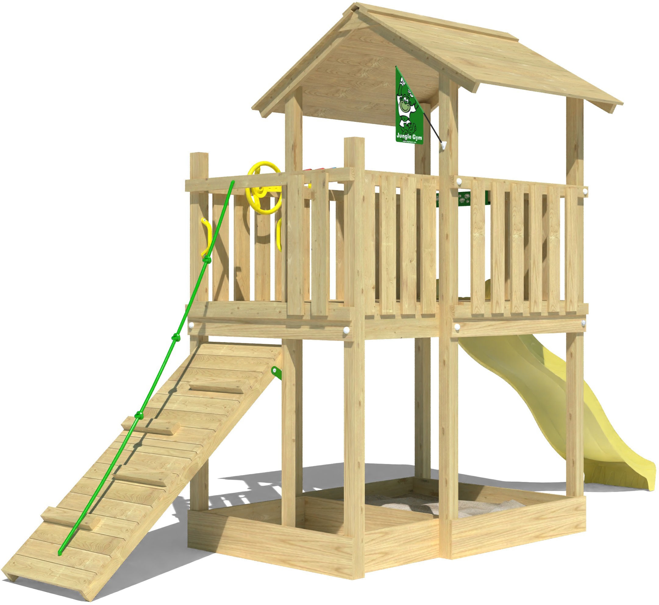 Jungle Gym Spielturm »Drift«, (Set), Spielanlage inklusive Rutsche mit Wasseranschluss
