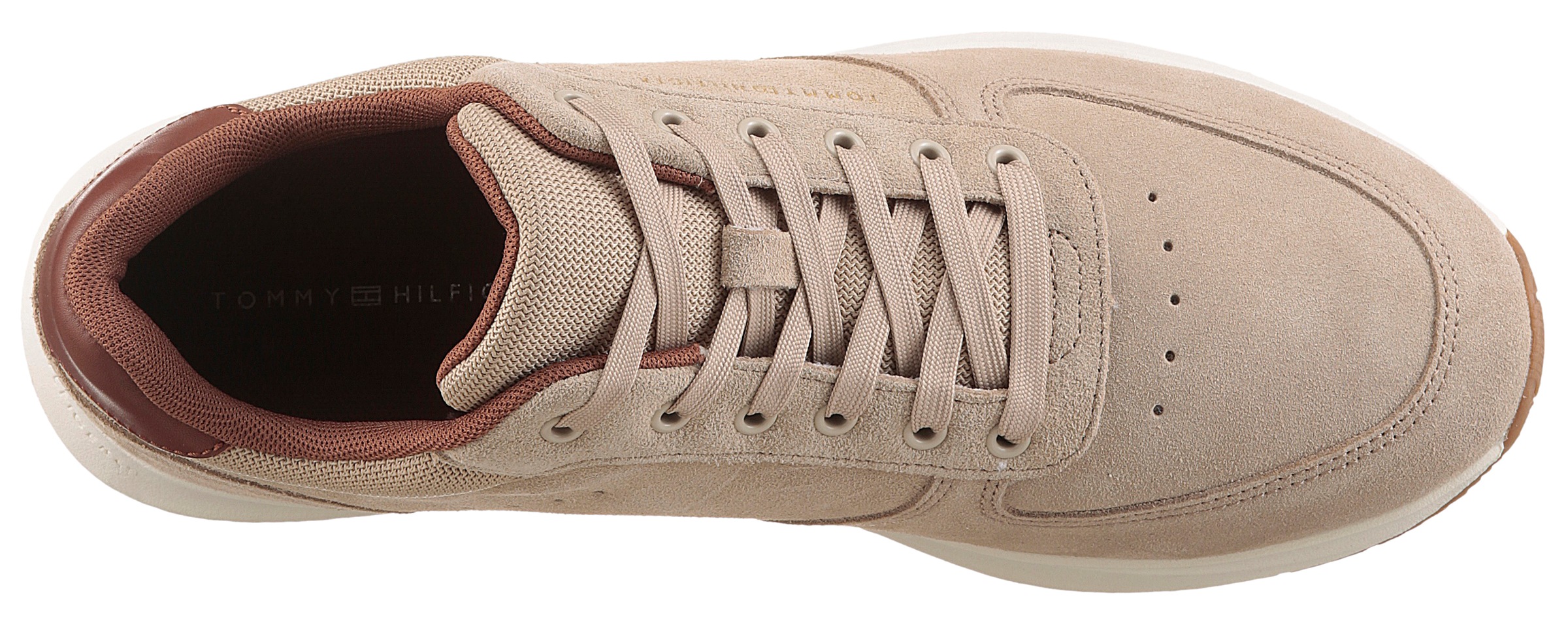 Tommy Hilfiger Sneaker »PREMIUM SUEDE HYBRID«, Freizeitschuh, Halbschuh, Schnürschuh, weiche Schaftrand-Polsterung