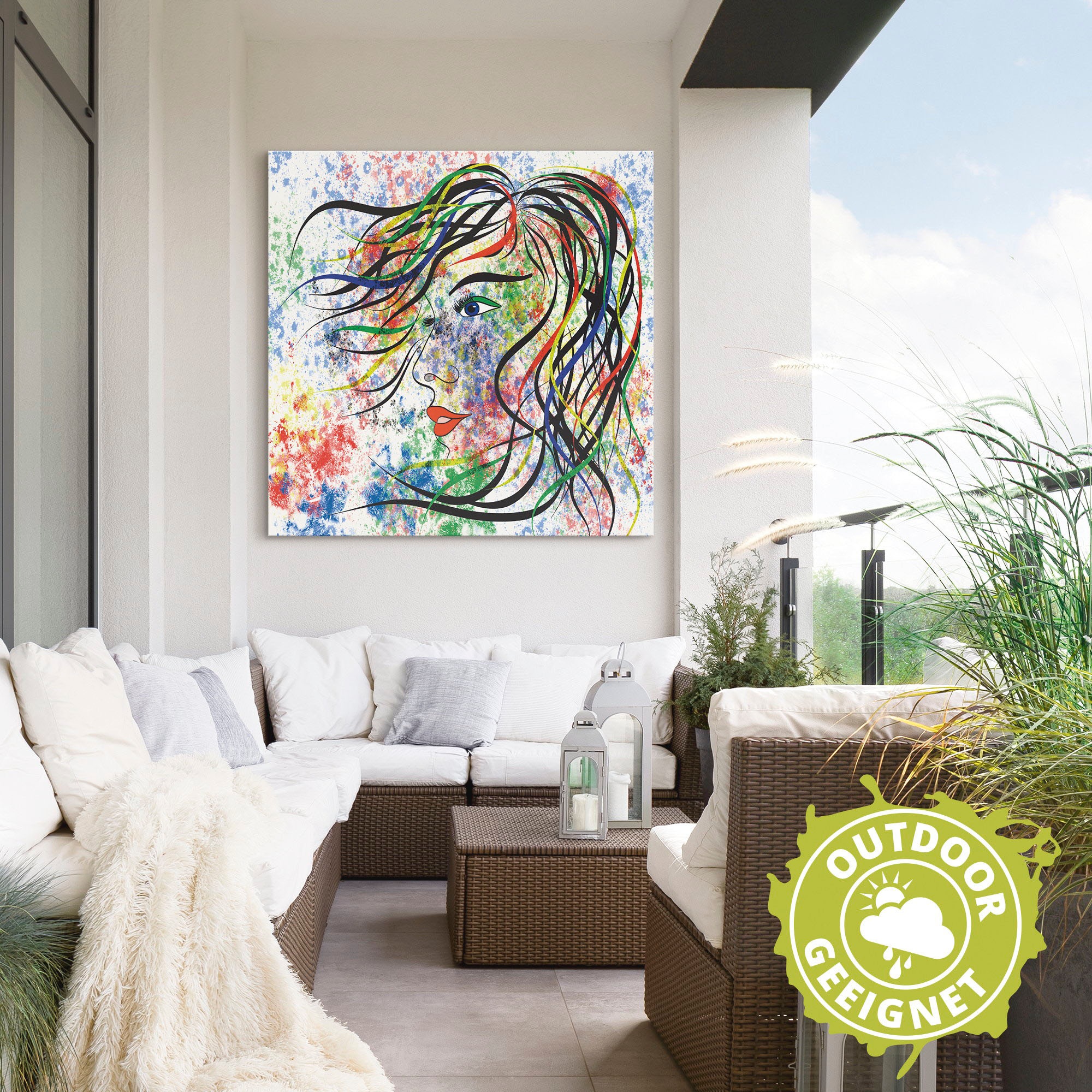 Artland Wandbild »Modern Porträt«, Frau, (1 St.), als Alubild, Outdoorbild, Leinwandbild, Poster in verschied. Größen