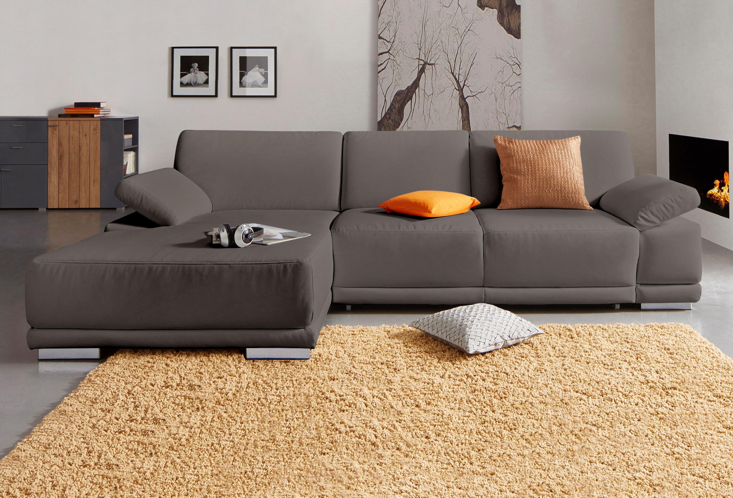 sit&more Ecksofa "Coria L-Form" mit XL-Recamiere, wahlweise mit Schlaffunktion