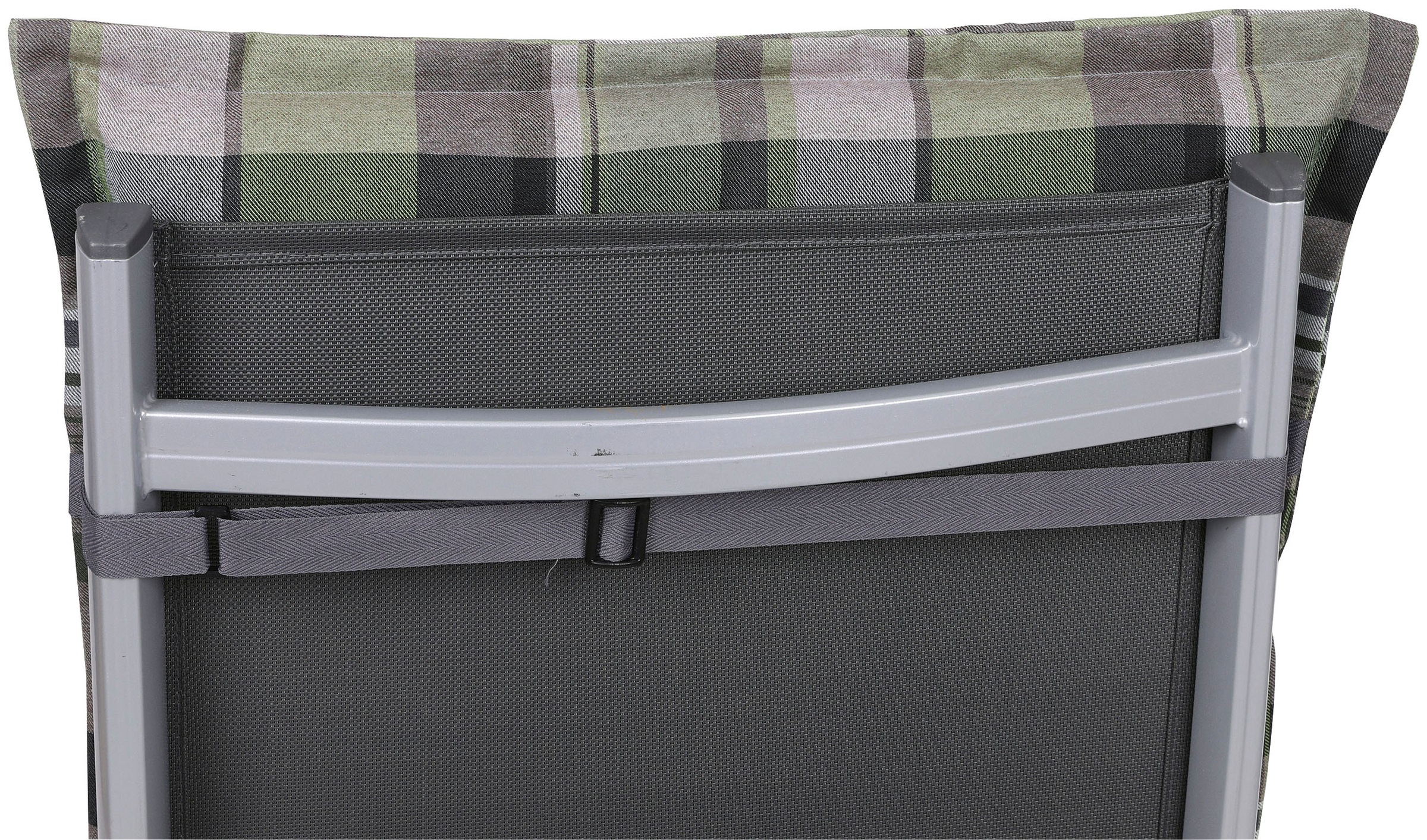 Hochlehnerauflage GO-DE, grau (grau, grün), B:52cm H:9cm T:120cm, Polyester, Polyurethan, Polsterauflagen, 120x52 cm 3