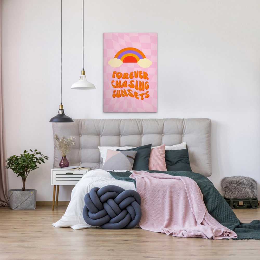 A.S. Création Leinwandbild "Sunsets - Wandbild Rosa Pink Orange Keilrahmen günstig online kaufen