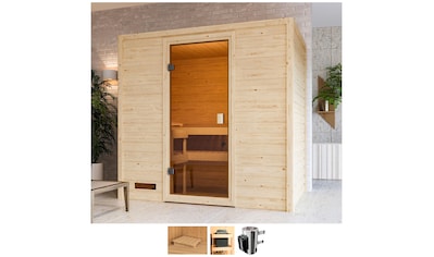 Sauna »Sunie«, 3,6-kW-Plug & Play Ofen mit int. Steuerung