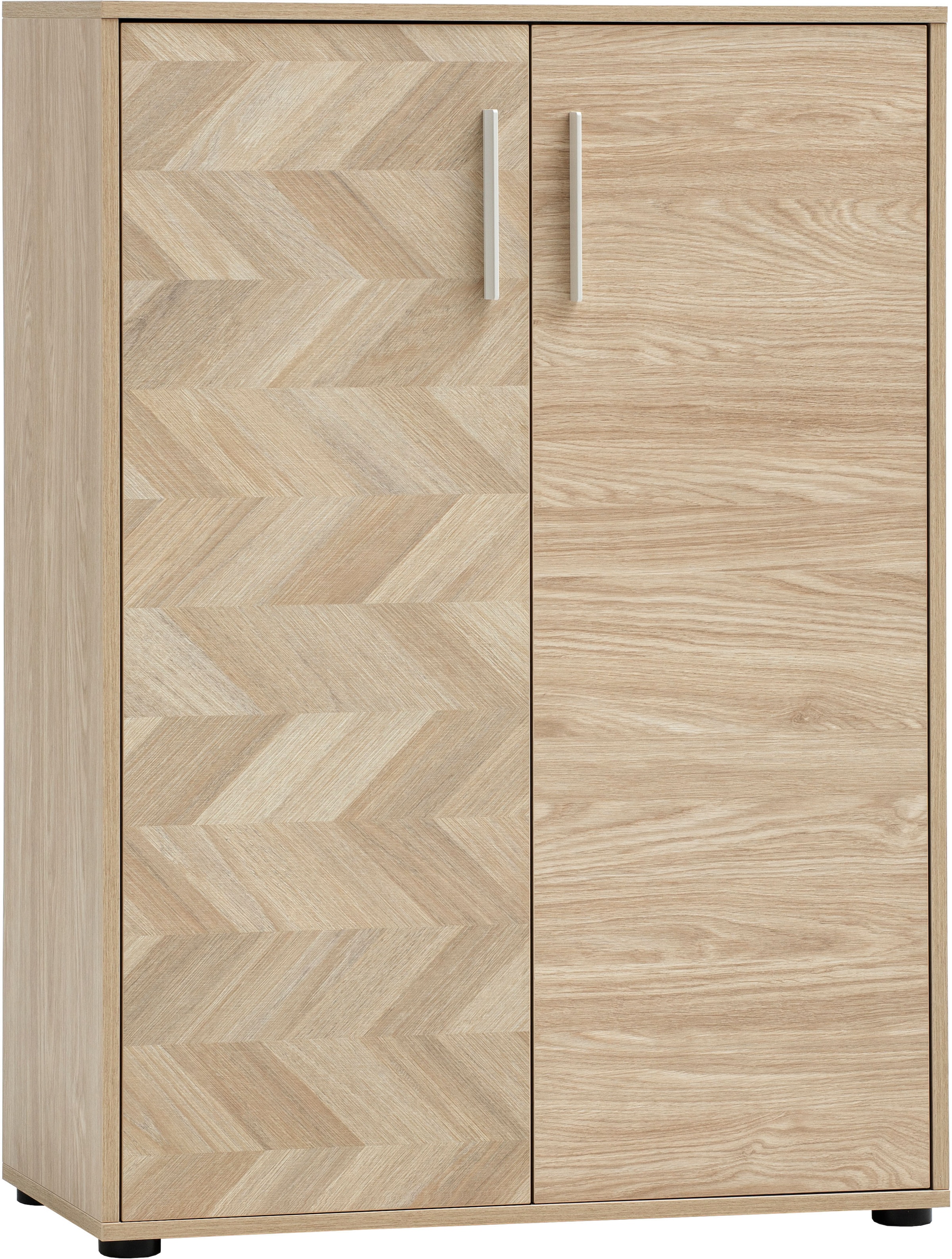 Schildmeyer Aktenschrank "AREZZO, Höhe 150 cm, 2 Türen, Fischgräten Dekor, MADE IN GERMANY" 1 Stk. tlg. Linke Tür in Fischgräten Dekor, MADE IN GERMANY