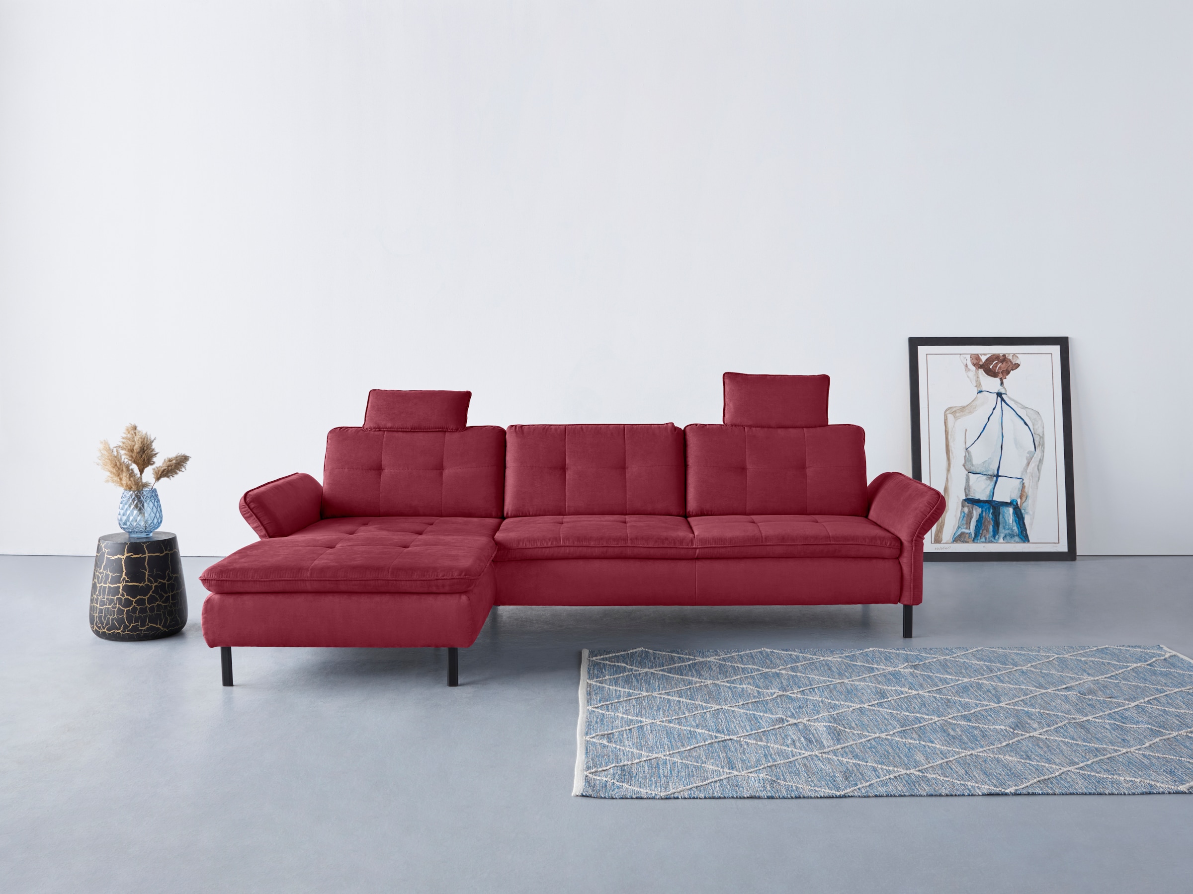 Home affaire Ecksofa "Birkholm L-Form" Armlehnverstellung, auch in Easy Cle günstig online kaufen