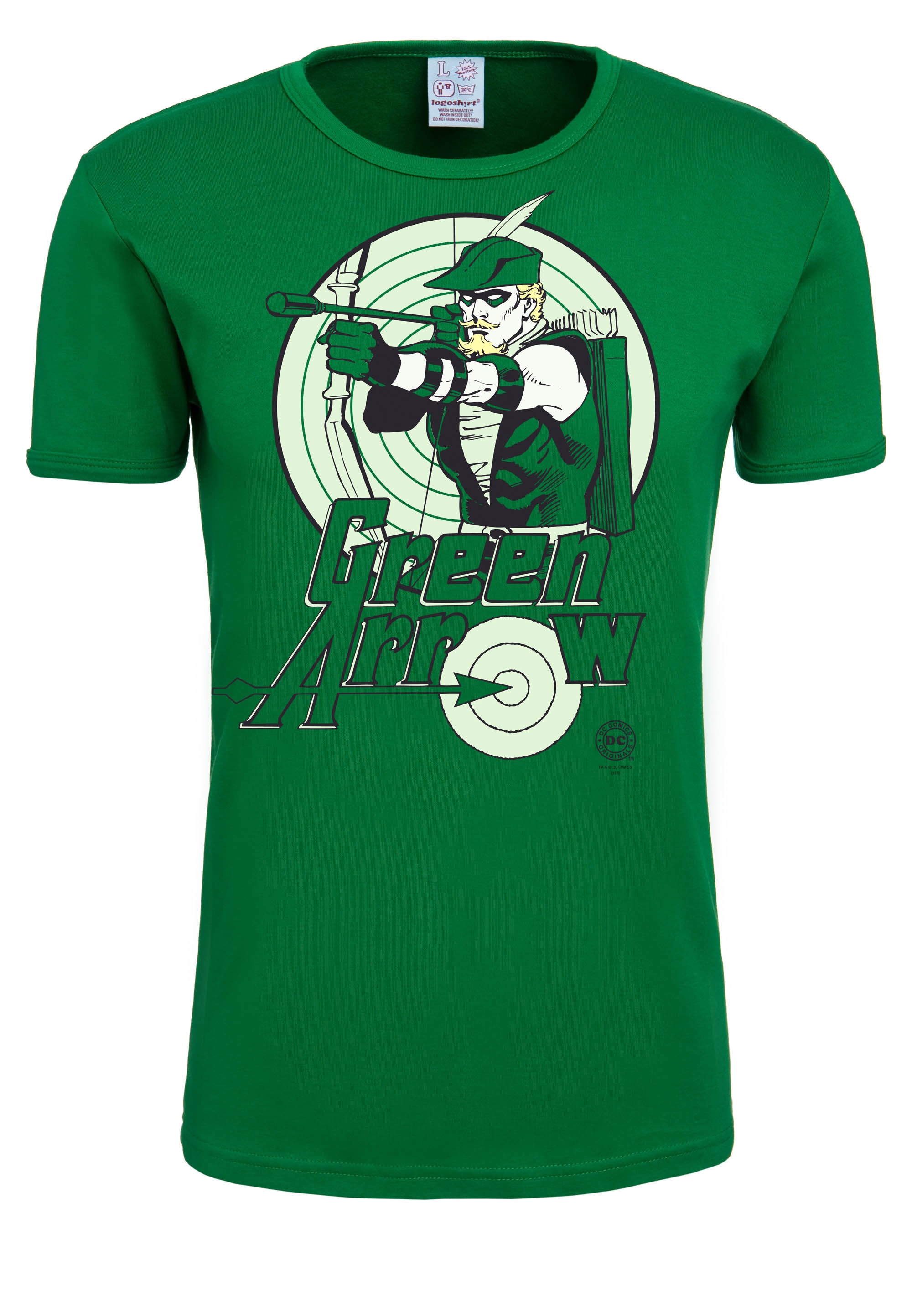 LOGOSHIRT T-Shirt »Green Arrow«, mit coolem Frontprint