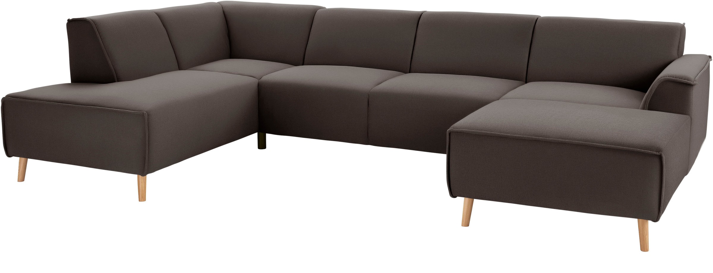 andas Wohnlandschaft »Janek U-Form«, mit Federkern und Keder in scandinavischem Design