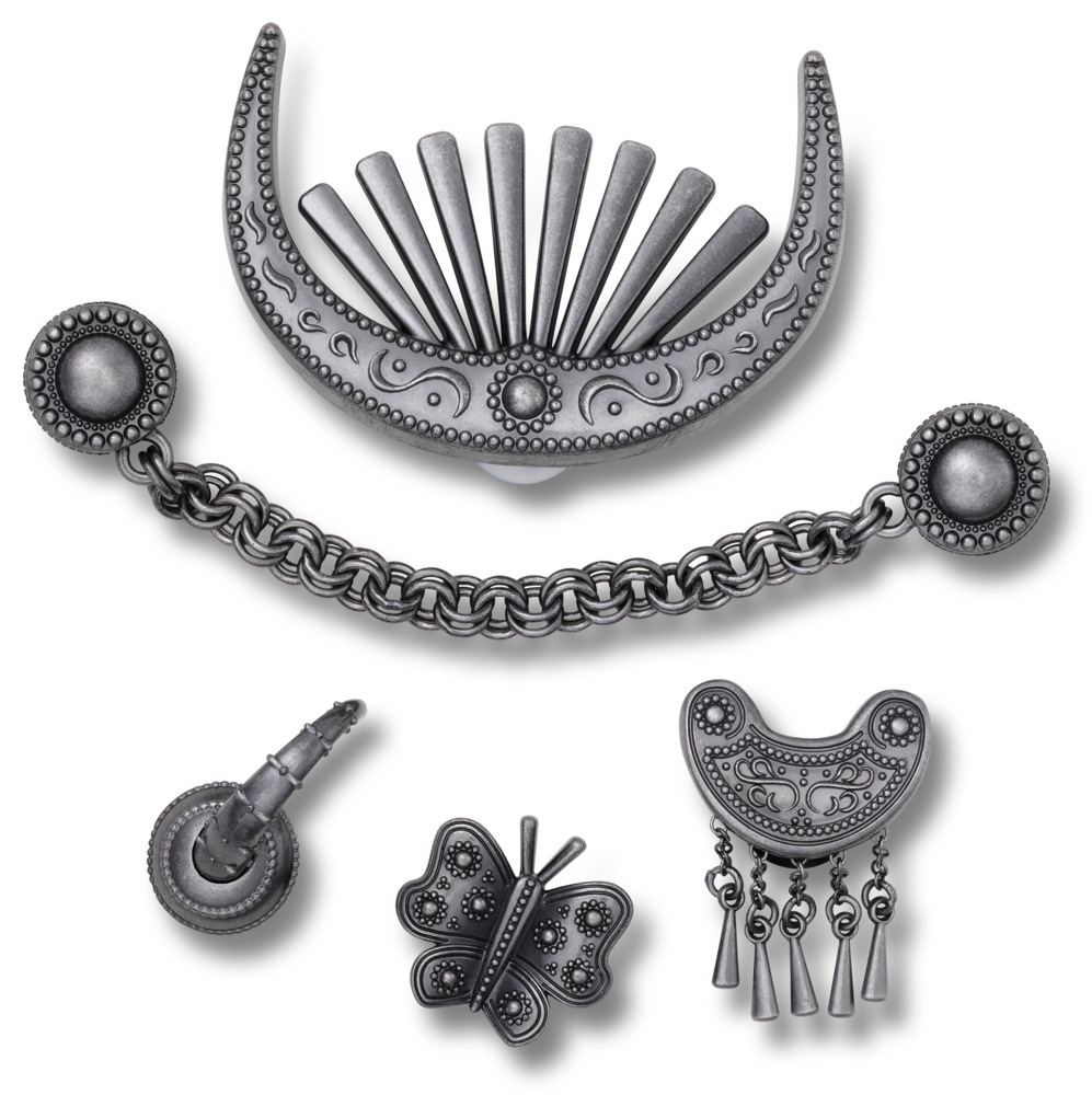 Crocs Schuhanstecker »Jibbitz™ Silver Metal Mix«, Elegante Schuhanstecker