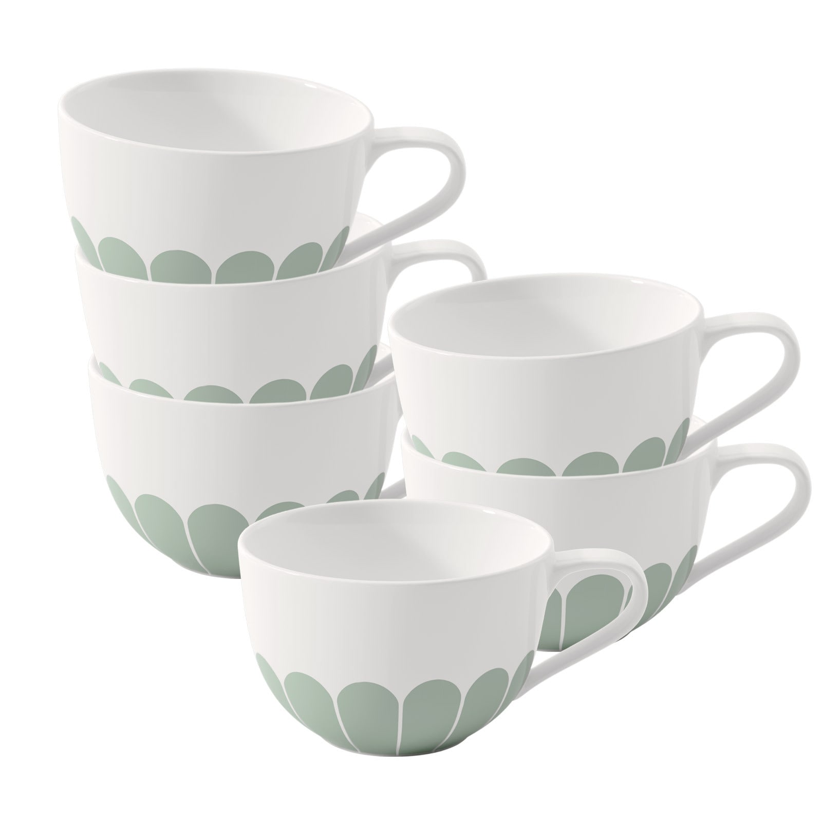 Villeroy & Boch Tasse "Cappuccinotassen Fleur Couleur 300 ml 6er Set" Spülmaschinenfest, Mikrowellensicher