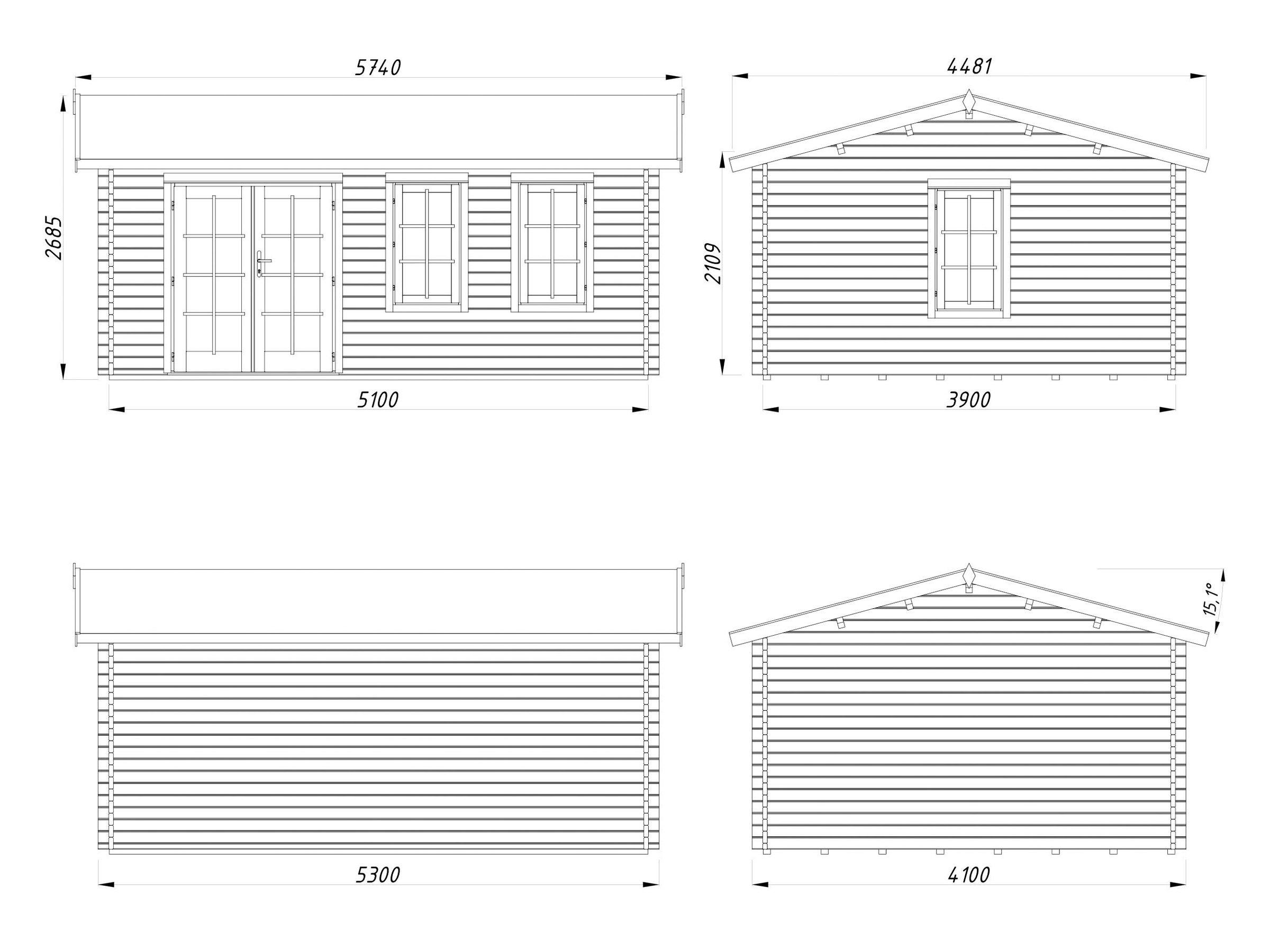 Palmako Gartenhaus »Iris« verschiedene Farben