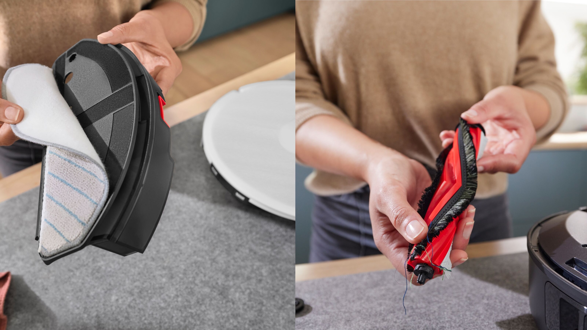 BOSCH Saugroboter »Spotless BCRC1W, Saugroboter mit Wischfunktion, 11.000 Pa Saugkraft«, Ladestation, einfache Navigation mit Infrarot-Licht, Carbon Bürste