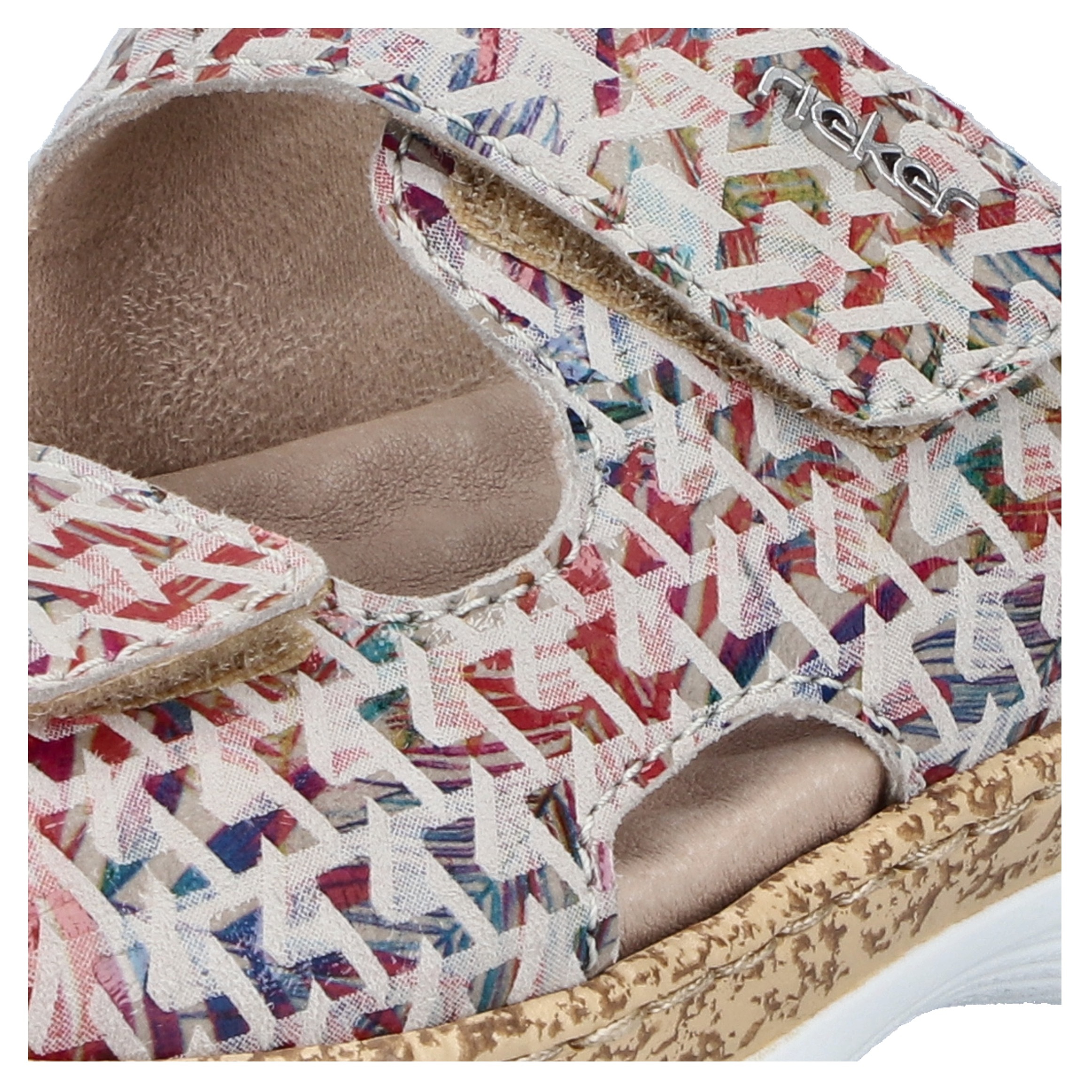 Rieker Pantolette, Sommerschuh, Klettschuh, Hausschuh, Schlappen mit genopp günstig online kaufen