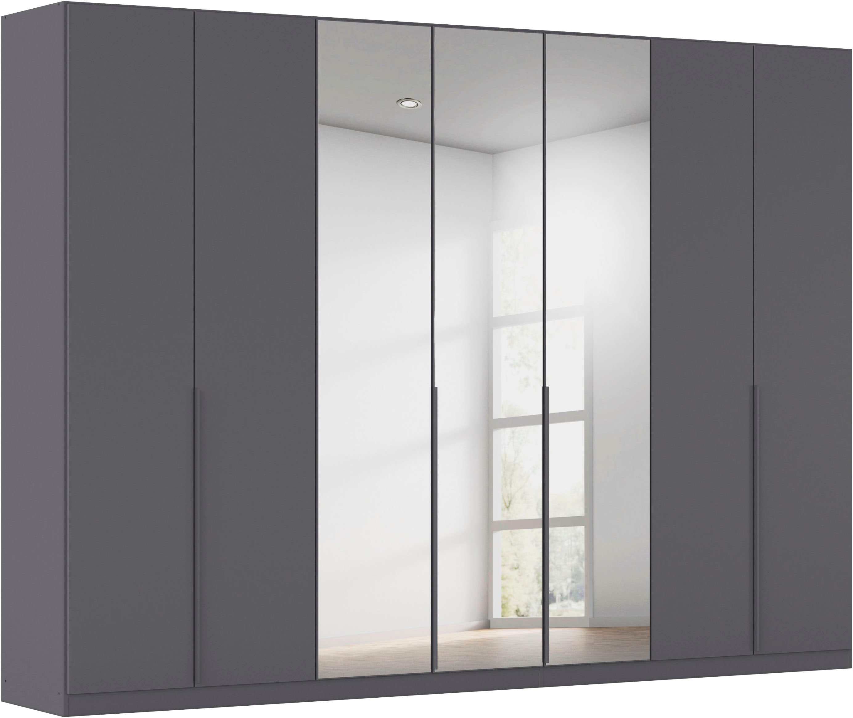 OTTO home Drehtürenschrank "Kleiderschrank Schrank Garderobe AGORDO mit Dekor- oder Hochglanzfront" in zwei Griff-Farben, Breiten 91-405 cm, durchdachte Innenausstattung, in 8 Breiten und 2 Höhen MADE IN GERMANY