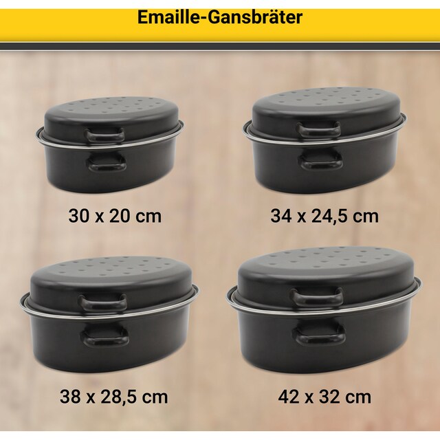 Krüger Bräter, emailliertes Stahlblech, mit Chromrand, Induktion kaufen |  BAUR