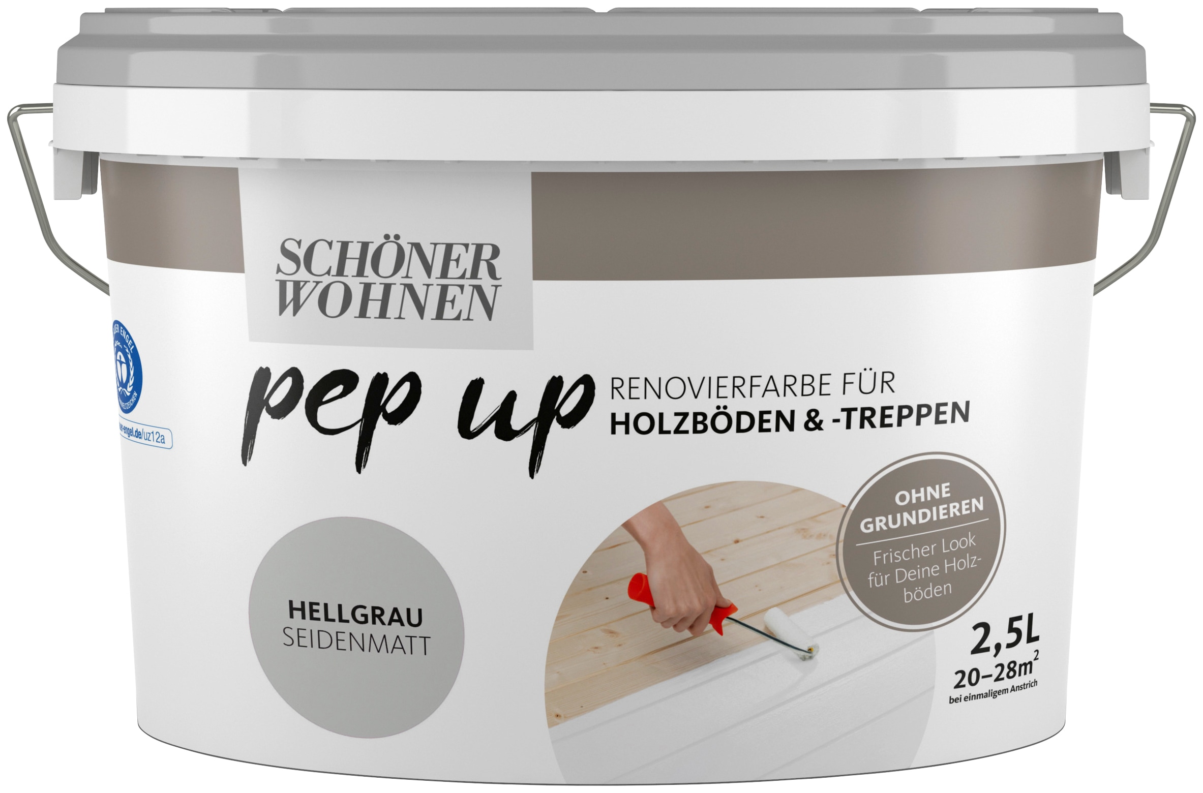 SCHÖNER WOHNEN FARBE Treppen- und Parkettlack »pep up - hellgrau«, 2,5 Liter,...