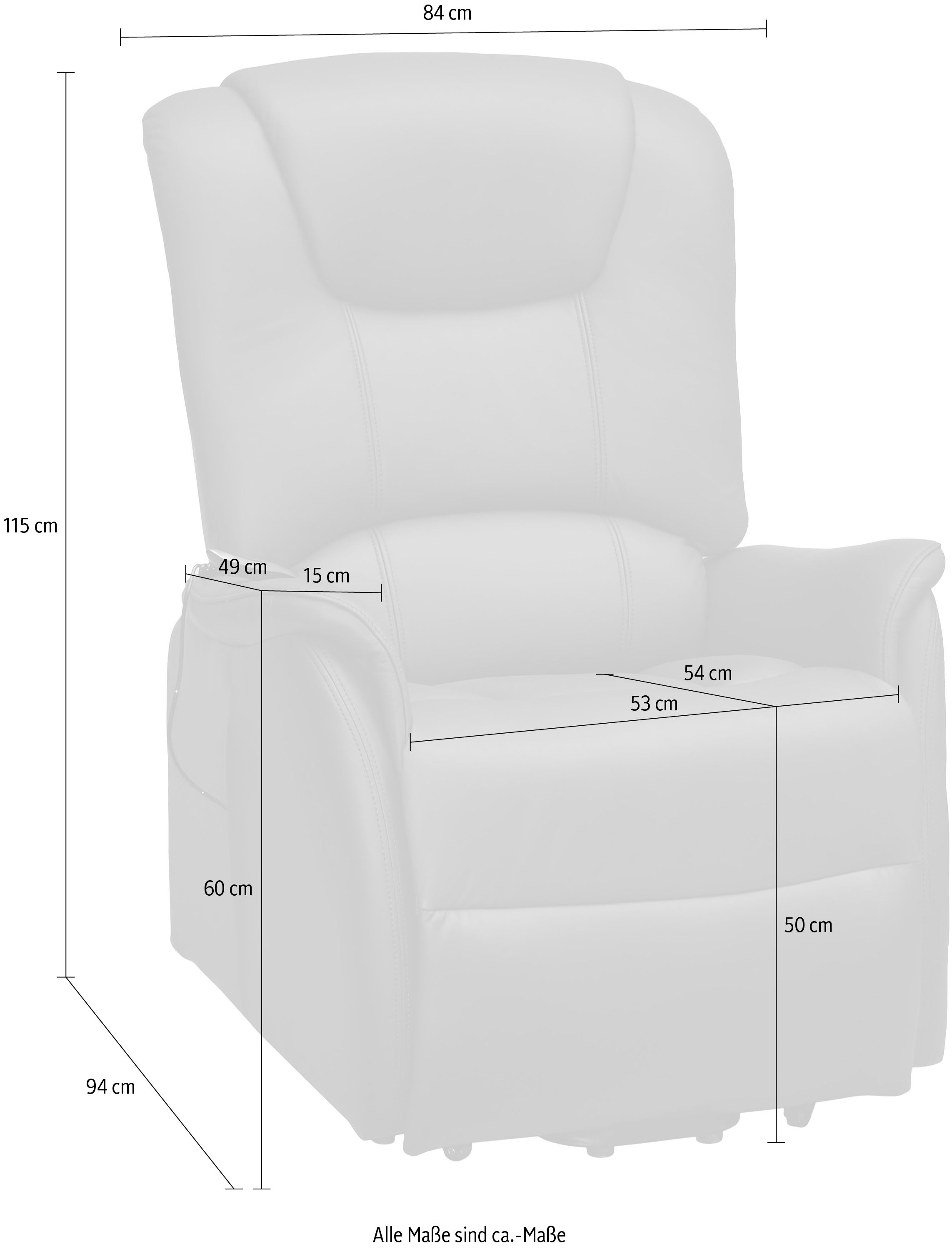 Duo Collection TV-Sessel, mit Aufstehhilfe, bis 150 kg belastbar
