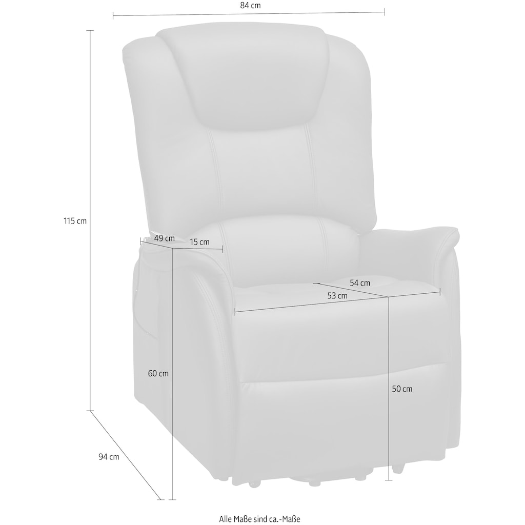 Duo Collection TV-Sessel, mit Aufstehhilfe, bis 150 kg belastbar