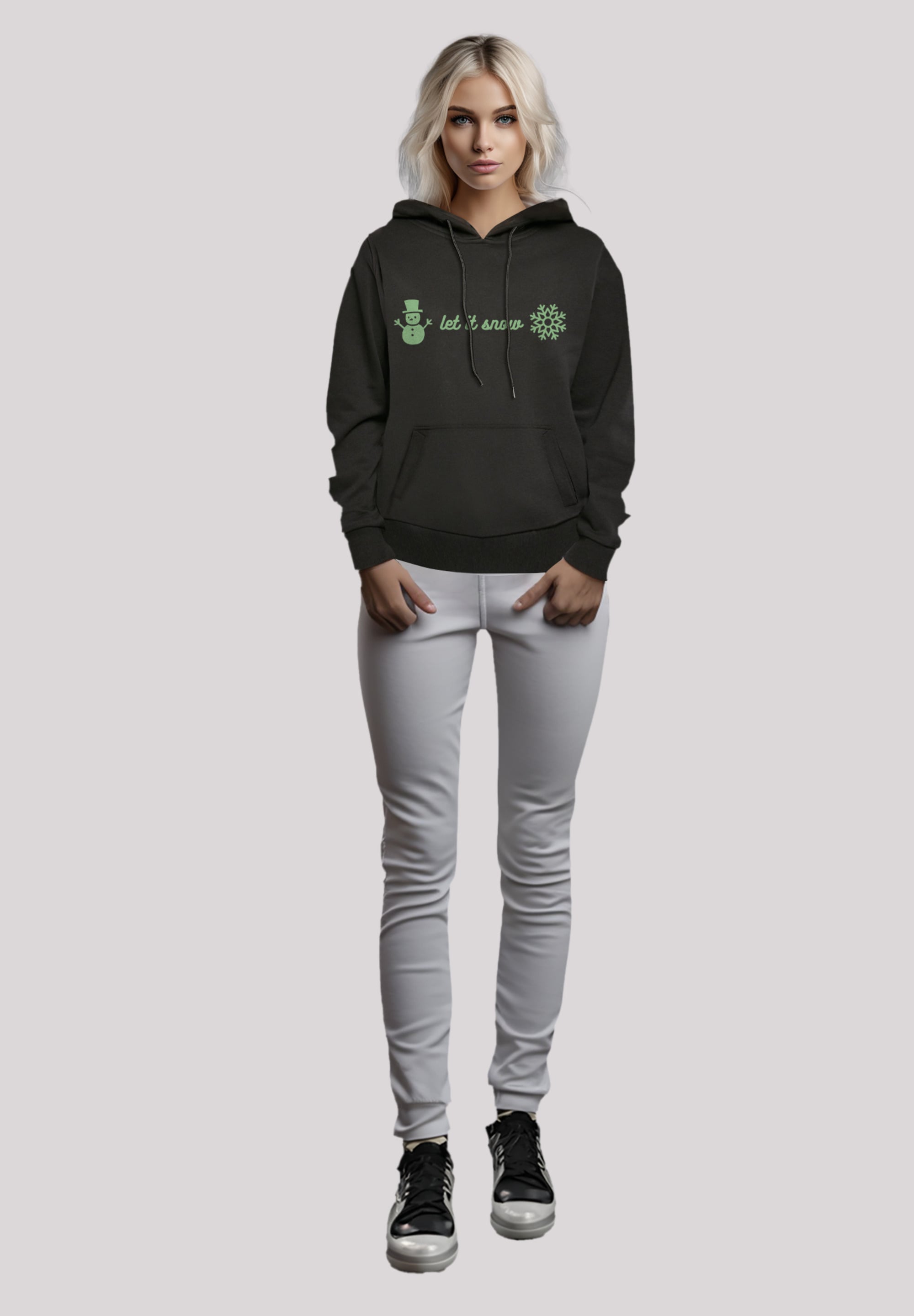 F4NT4STIC Kapuzenpullover »Weihnachten let it snow«, Premium Qualität, Weihnachten, Geschenk