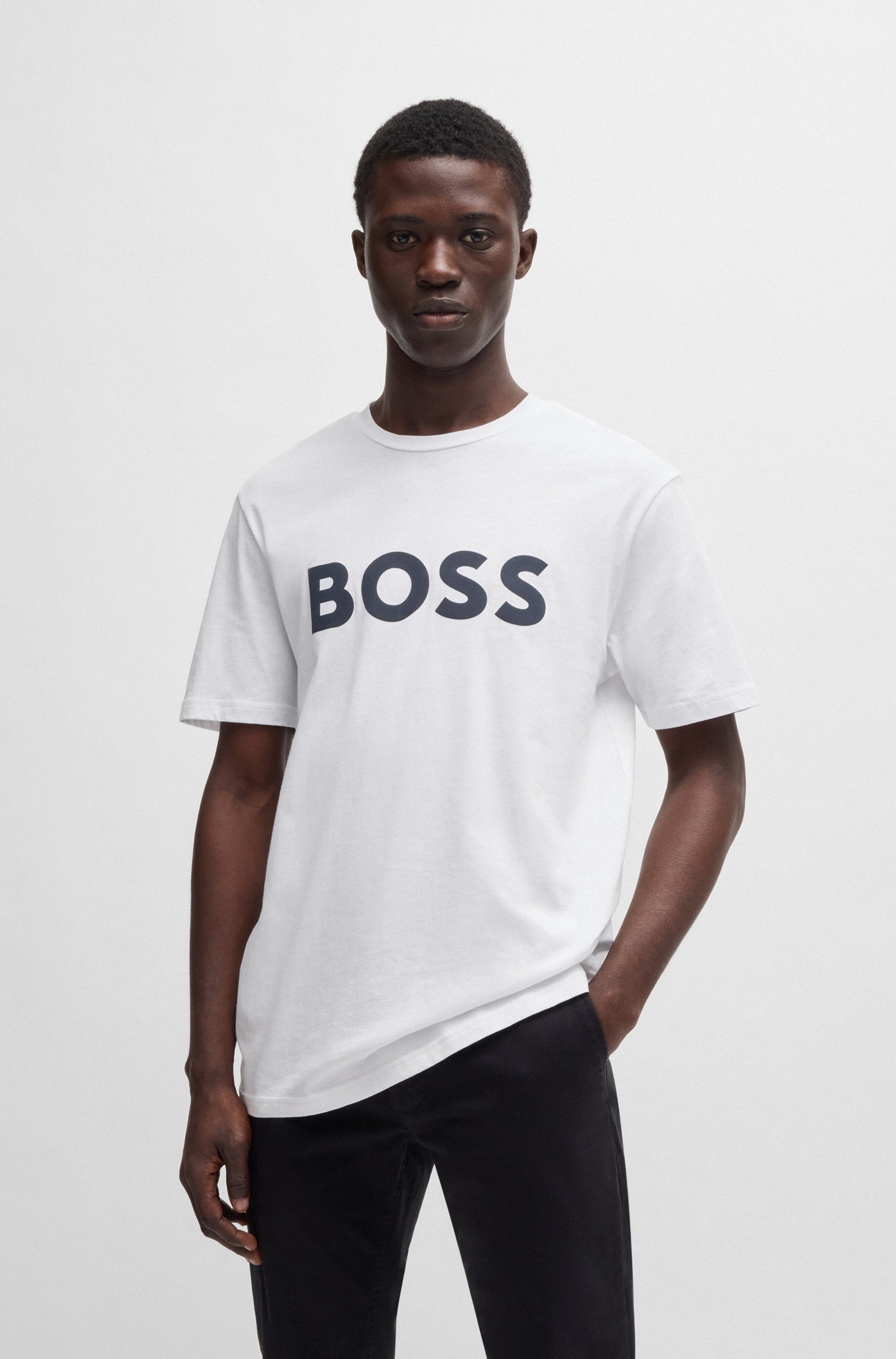 BOSS ORANGE "Thinking 1" mit großem BOSS Druck auf der Brust günstig online kaufen