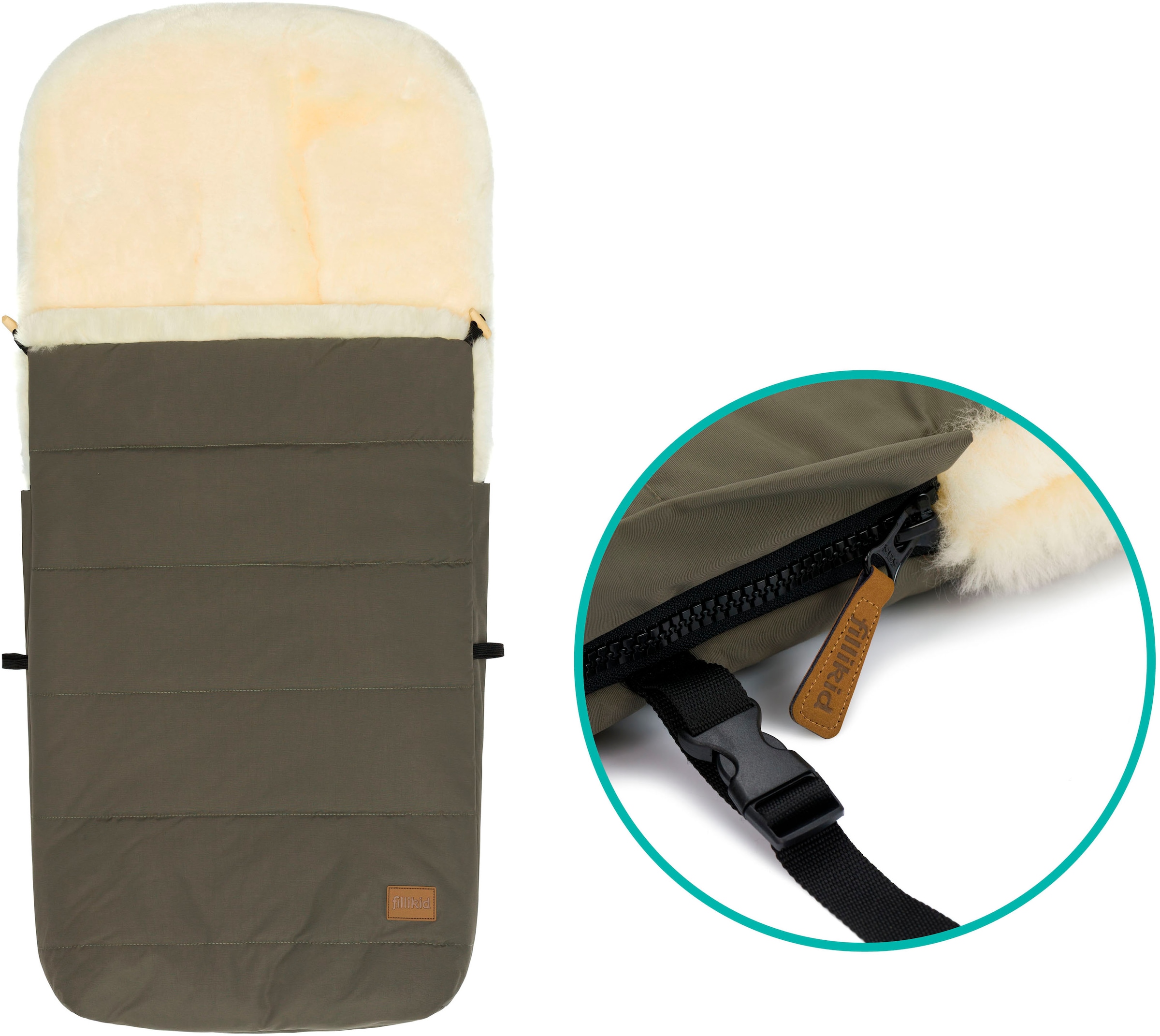 Fillikid Fußsack »Bernina Lammfell, Winterfußsack«