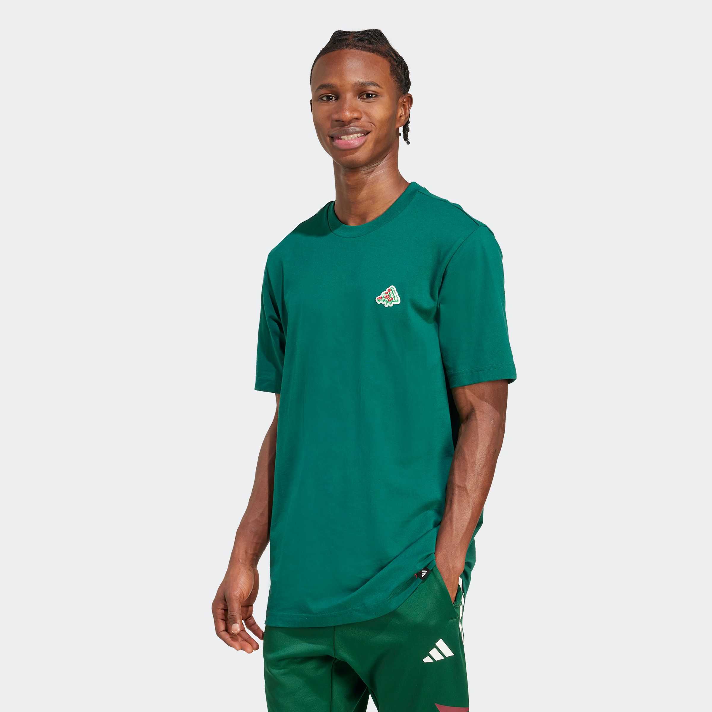 adidas Sportswear 1100000002199 "MINI PIZZA GRAPHIC" sportlicher Stil, kurze Ärmel, mit Grafikdruck, aus Baumwolle