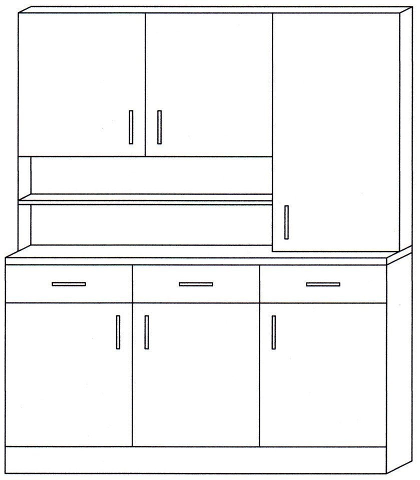 wiho Küchen Küchenbuffet »Küchenbuffet | BAUR Prag, Breite 150 kaufen cm«