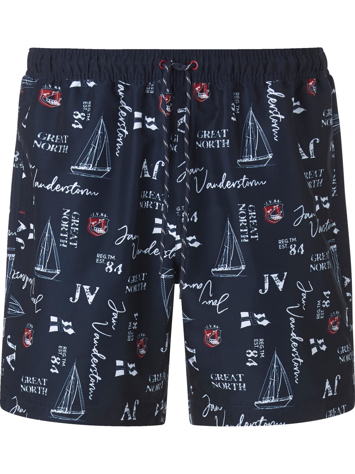 Jan Vanderstorm Badeshorts »Badeshort CORNELIS«, (1 St.), mit maritimen Aufdrucken