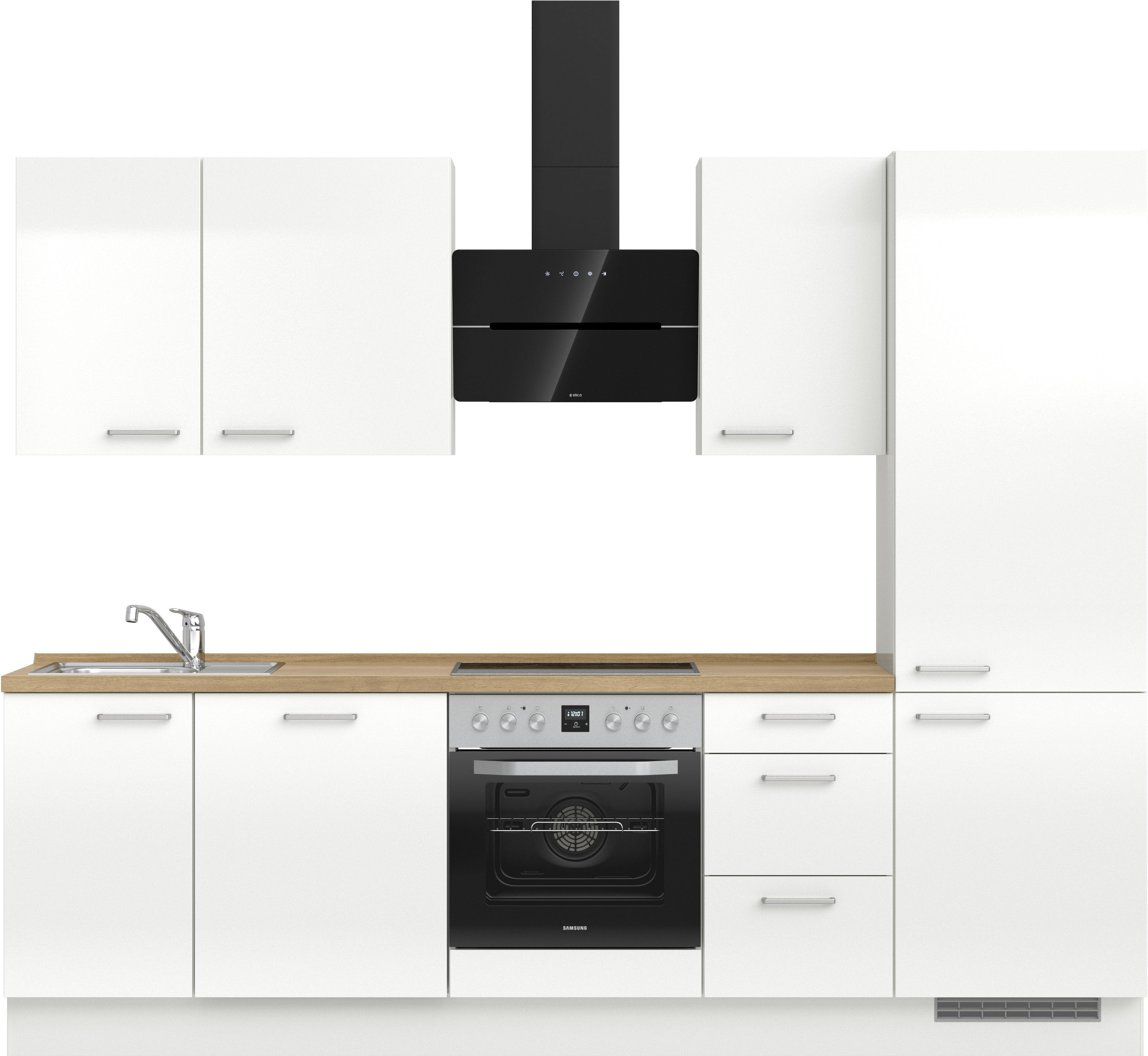 nobilia Küchenzeile ""Flash II", NEU: individuell anpassbar mit gratis Profi-Beratung" vormontiert, Breite 270 cm, Ausrichtung wählbar, wahlw. mit E-Geräten