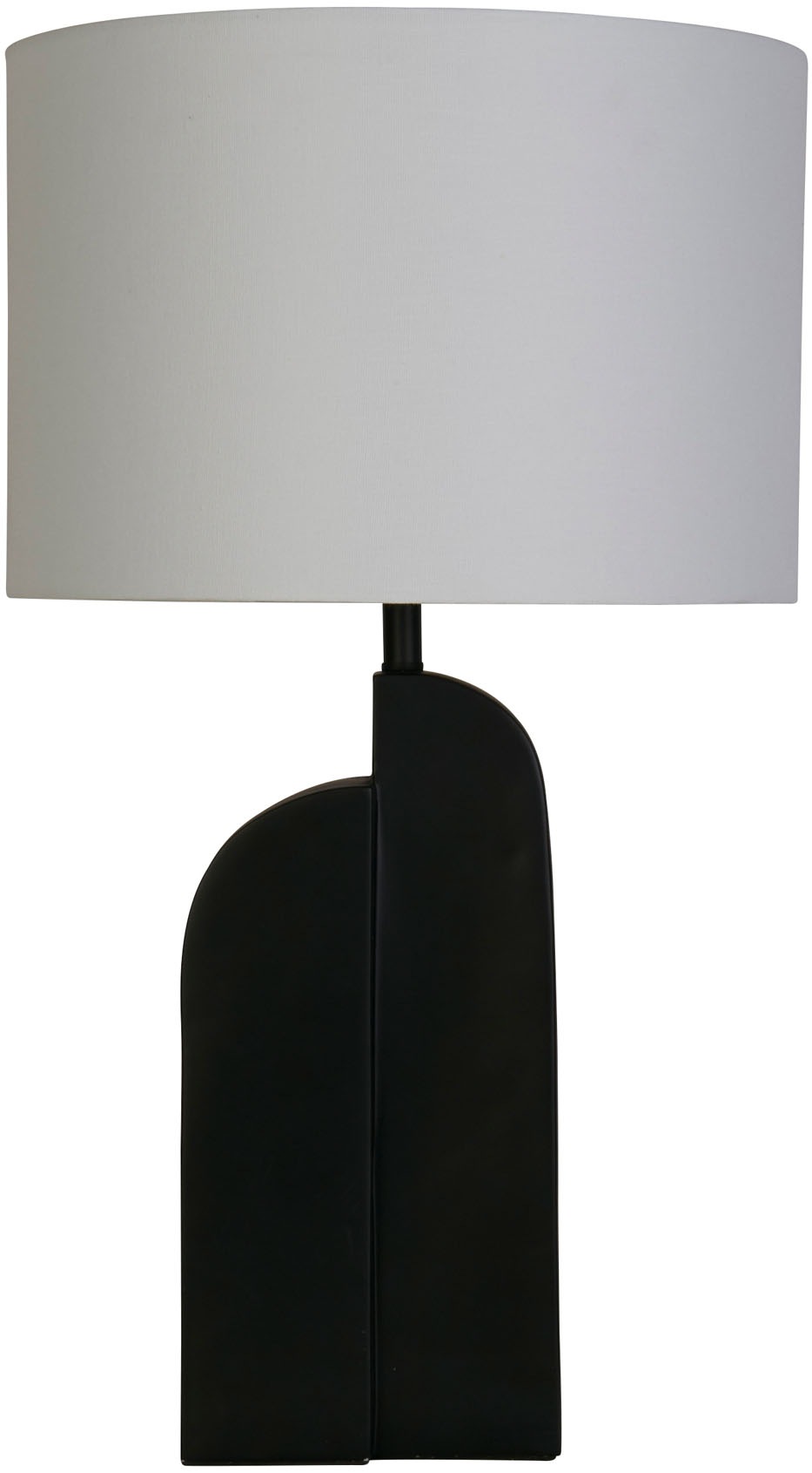 Searchlight Tischleuchte »Perth 1Lt Table Lamp, Matt Black Resin & White Linen Shade« E27 1 Stk.