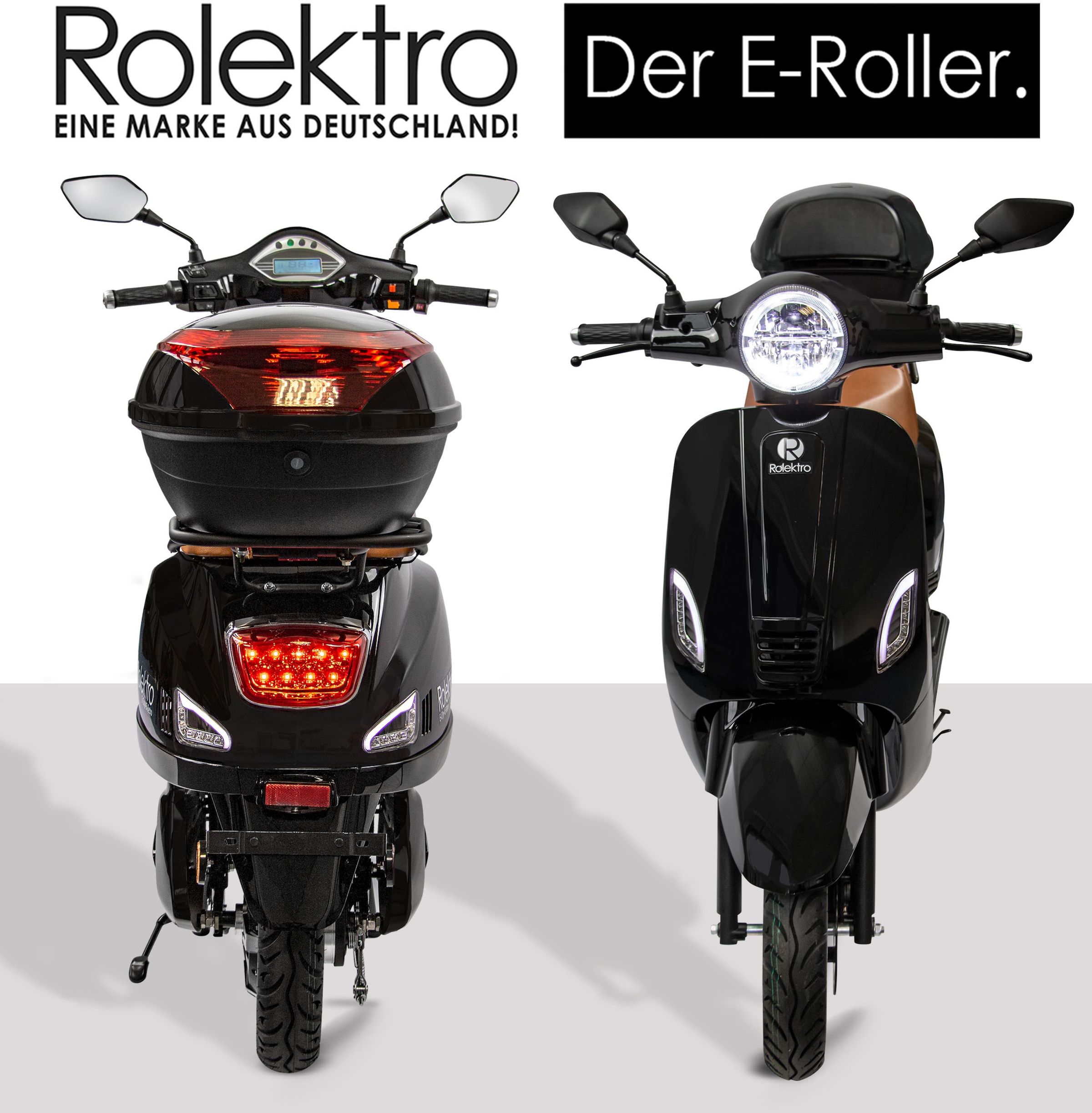 Rolektro E-Motorroller »Retro 45 Lithium, V. 2021«, bis zu 70 km Reichweite, mit USB-Anschluss und integr. Alarmanlage