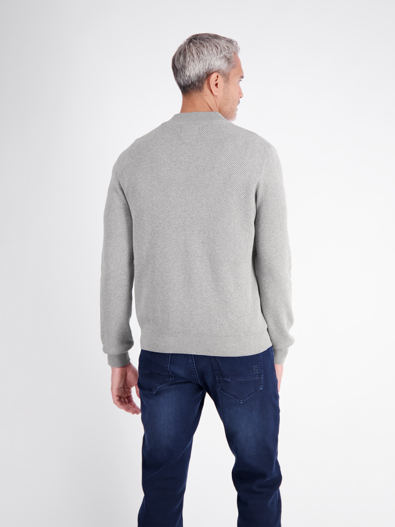 LERROS Strickjacke »Strickjacke aus Baumwollstrick mit dezent flachem Kragen«