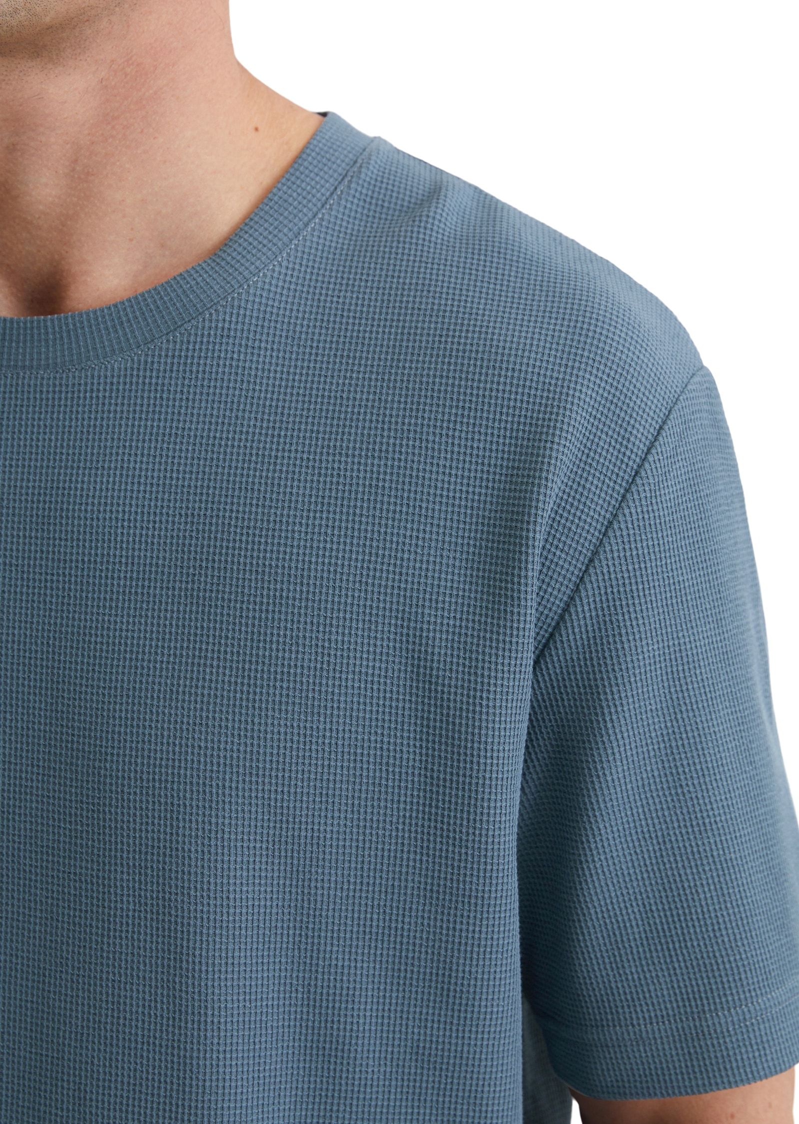 Marc O'Polo T-Shirt »mit feiner Waffelstruktur«