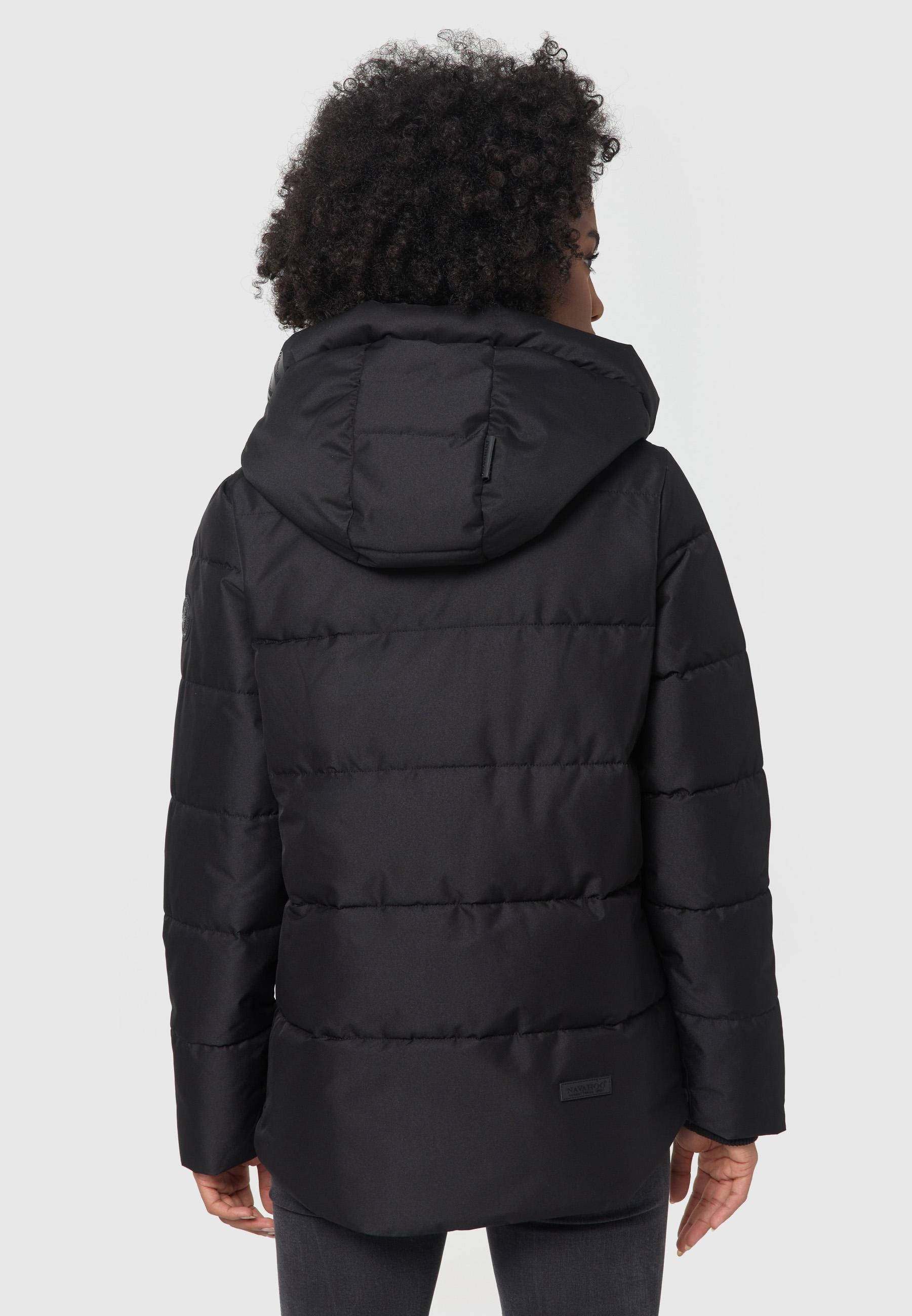 Navahoo Steppjacke »Krümelein« mit Kapuze stylische Damen Winterjacke mit dezenter Steppung