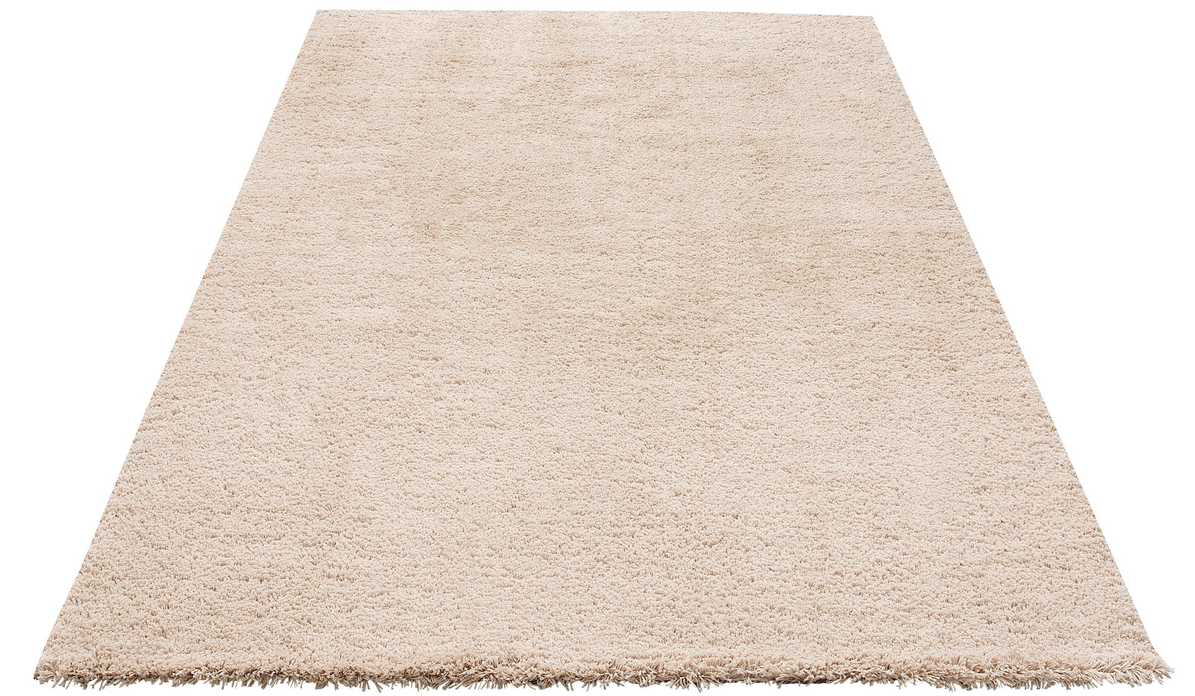 Teppich OTTO HOME "Desner, Hochflor Teppiche" Gr. 3, beige, B:120cm H:35mm L:180cm, Kunstfaser, Teppiche, Teppich, Mikrofaser, weich, flauschig, Wohnzimmer, Schlafzimmer, Kinderzimmer