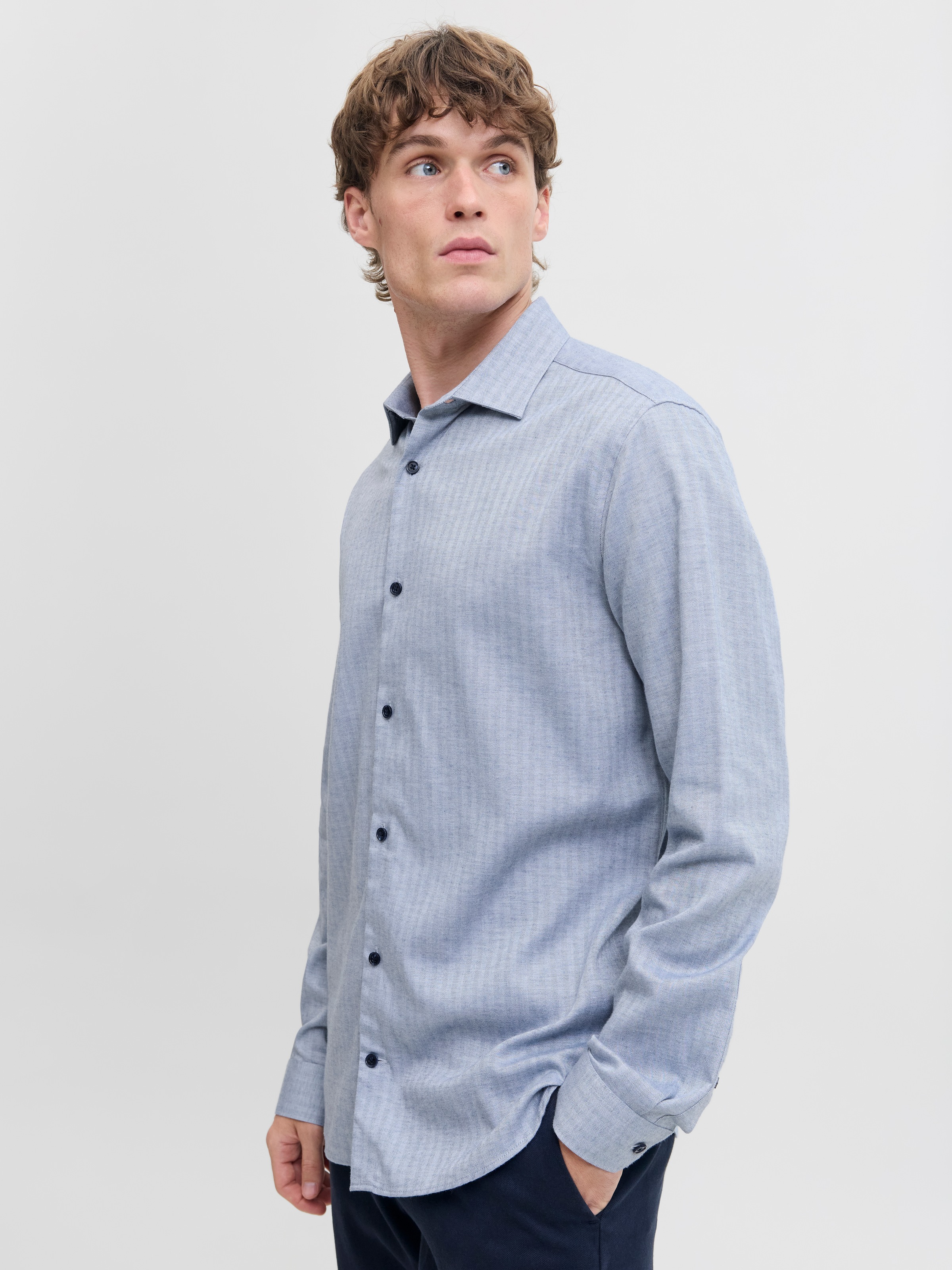 Jack & Jones Langarmhemd "JPRBLAPARKER MELANGE L/S SHIRT BF" günstig online kaufen