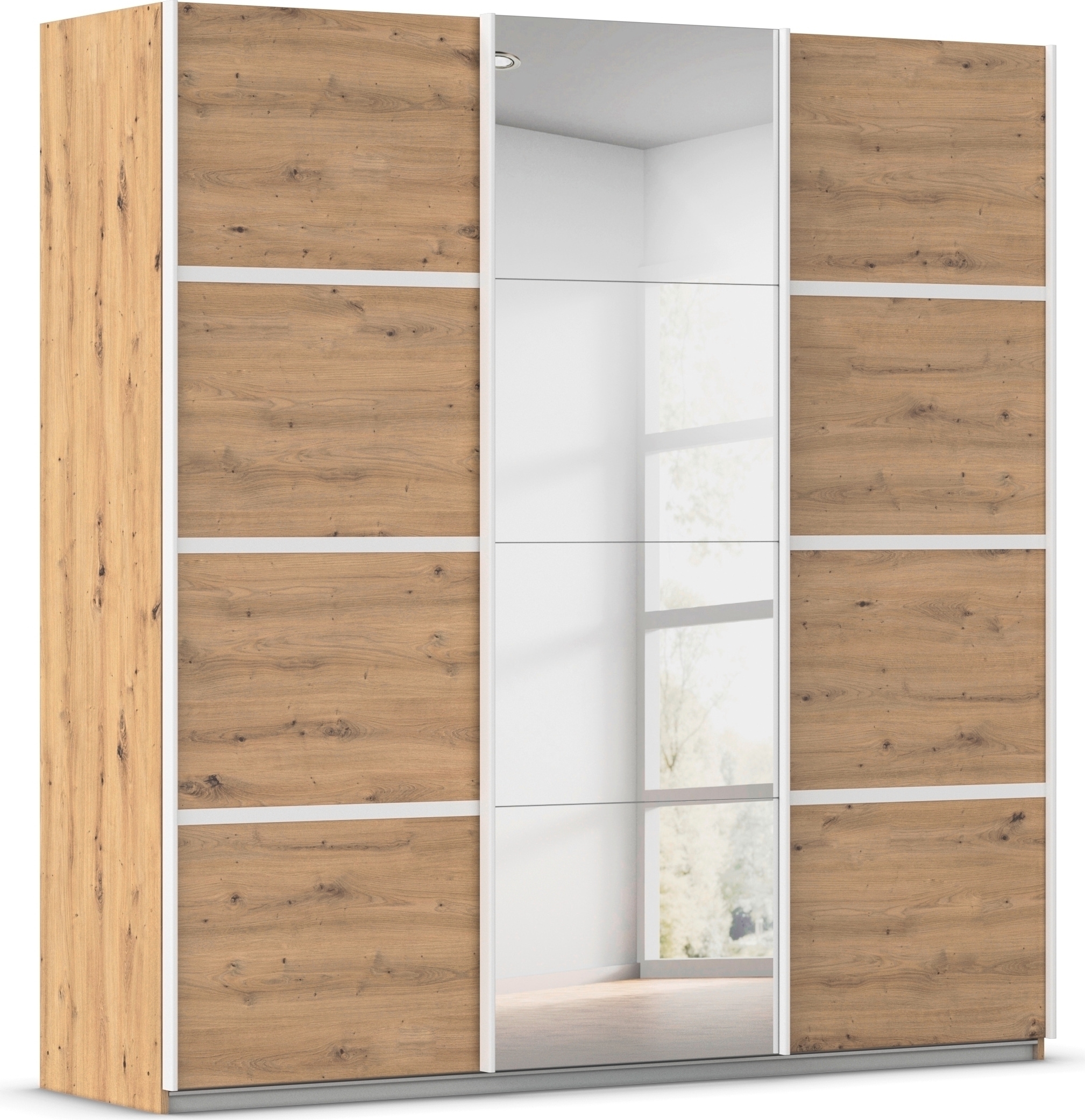OTTO home Kleiderschrank "Mehrzweckschrank Aktenschrank Möbel Mietswohnung Schlafzimmer AVOLA" 3 verschiedene Ausstattungen BASIC/CLASSIC/PREMIUM (inkl. SOFT-CLOSE), mit eleganten Zierleisten in Chrom, Schwarz oder Weiß MADE IN GERMANY