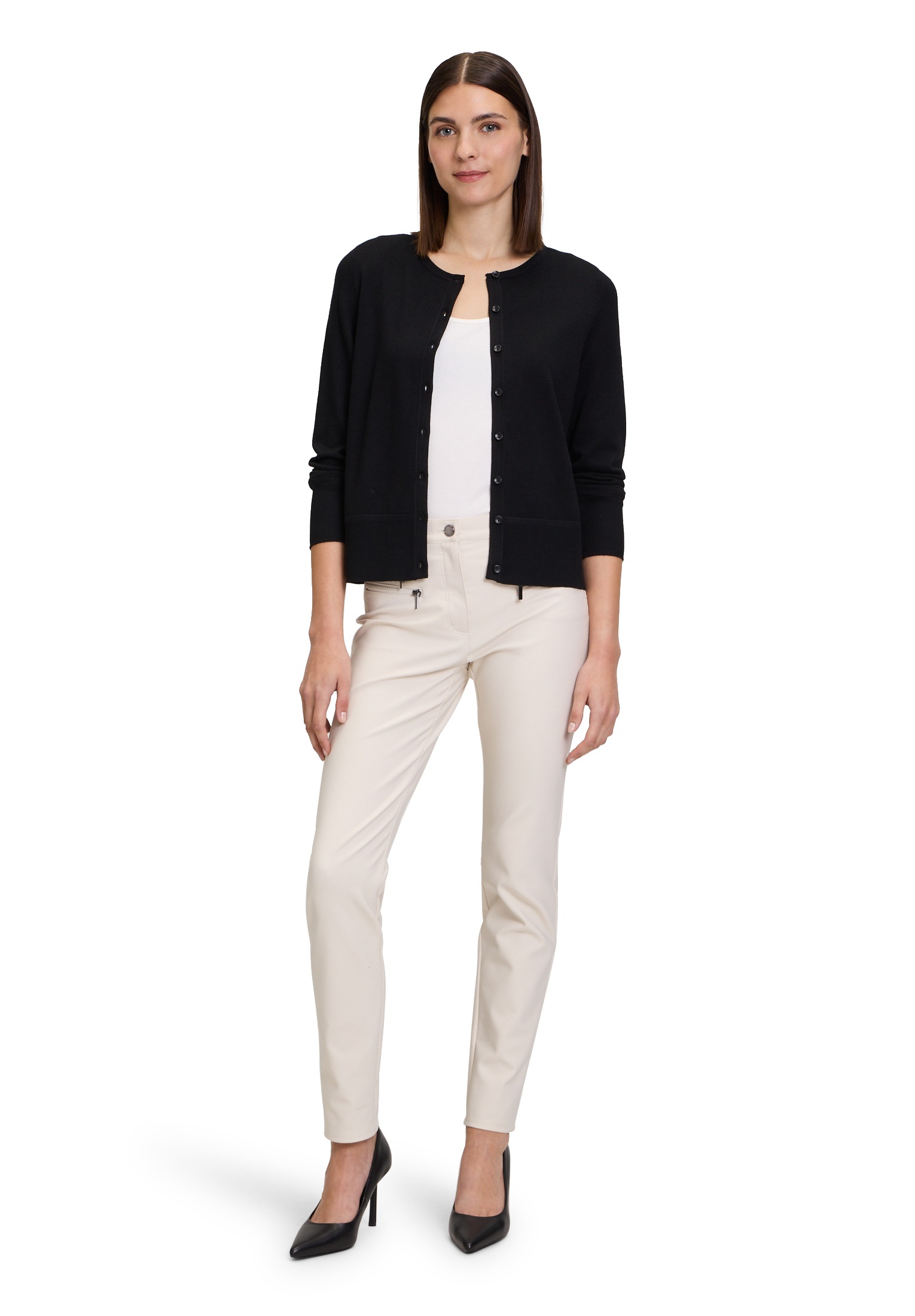 Betty Barclay Strickjacke »Betty Barclay Damen Strick-Cardigan mit Knöpfen«, Rippbündchen