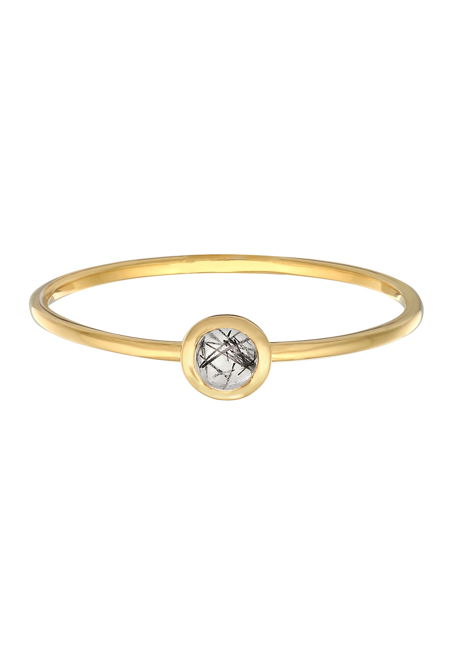 Elli Premium Fingerring »Solitär Mondstein Edelstein 375 Gelbgold«