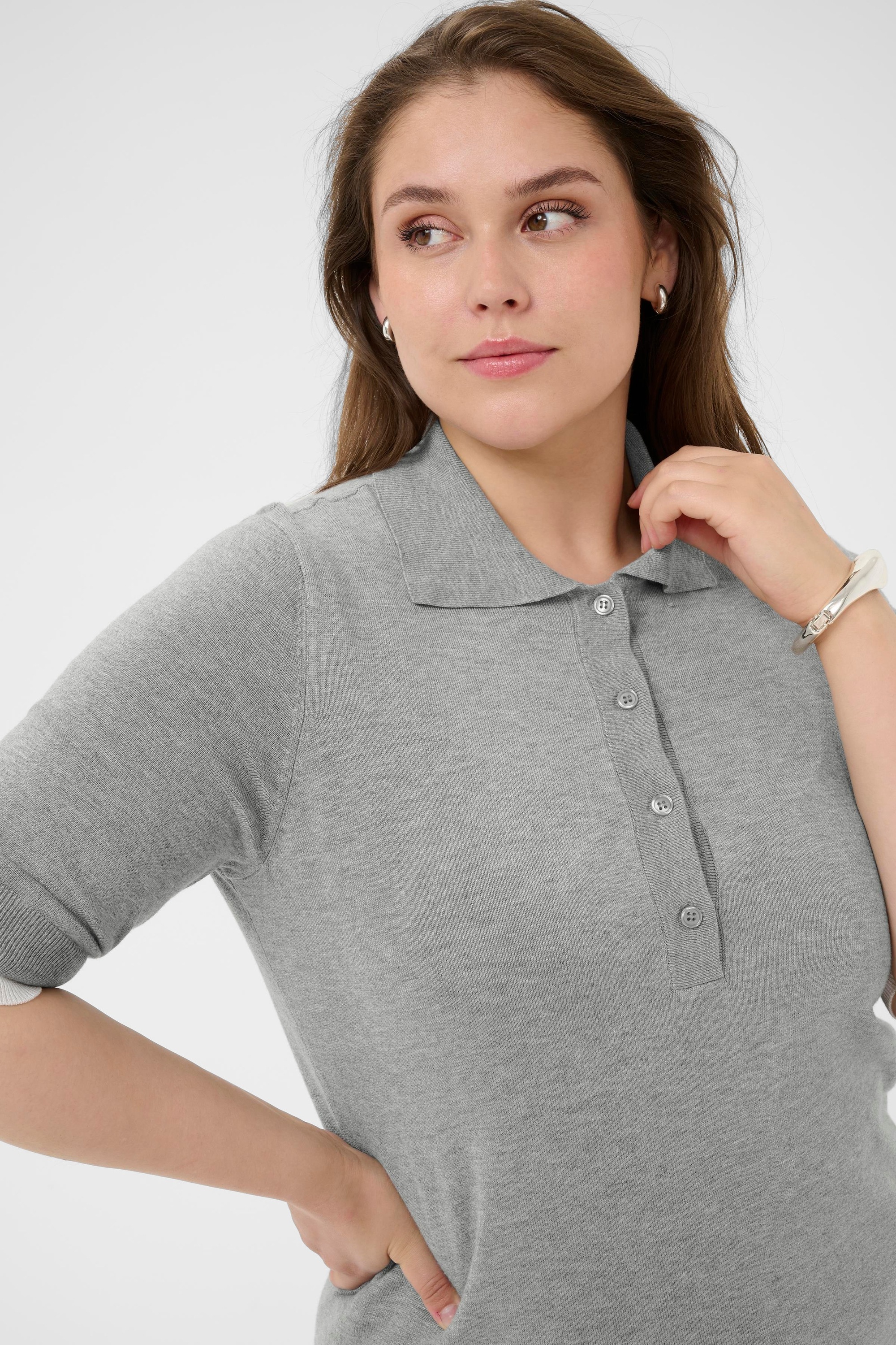 KAFFE Curve Blusentop »Damen Poloshirt KClizzy«