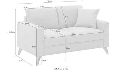 Home affaire 2-Sitzer »Stanza Luxus«, hohe Belastbarkeit pro Sitzplatz: 140kg, 1... kaufen Home affaire 2-Sitzer »Stanza Luxus«, hohe Belastbarkeit pro Sitzplatz: 140kg, 1... kaufen