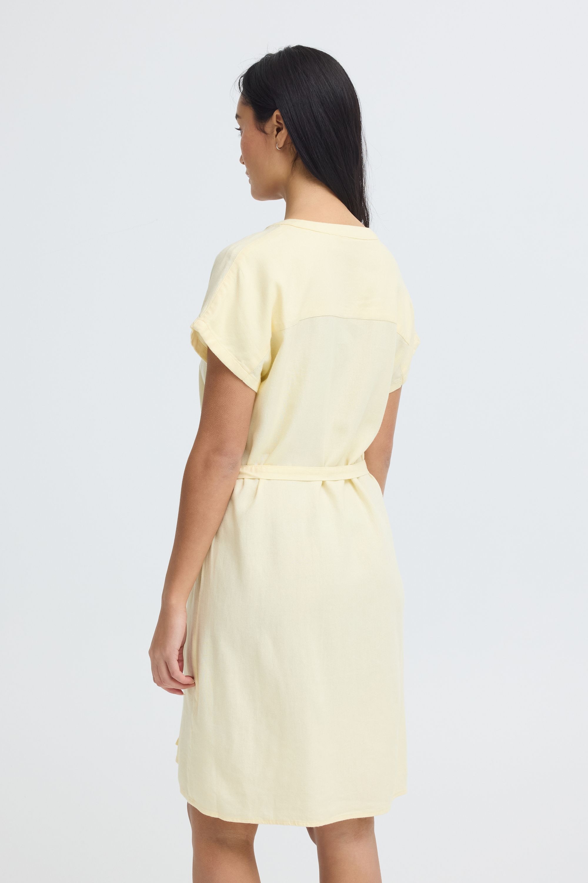 OXMO Minikleid »Minikleid OXNInna Linen Mix Vneck«