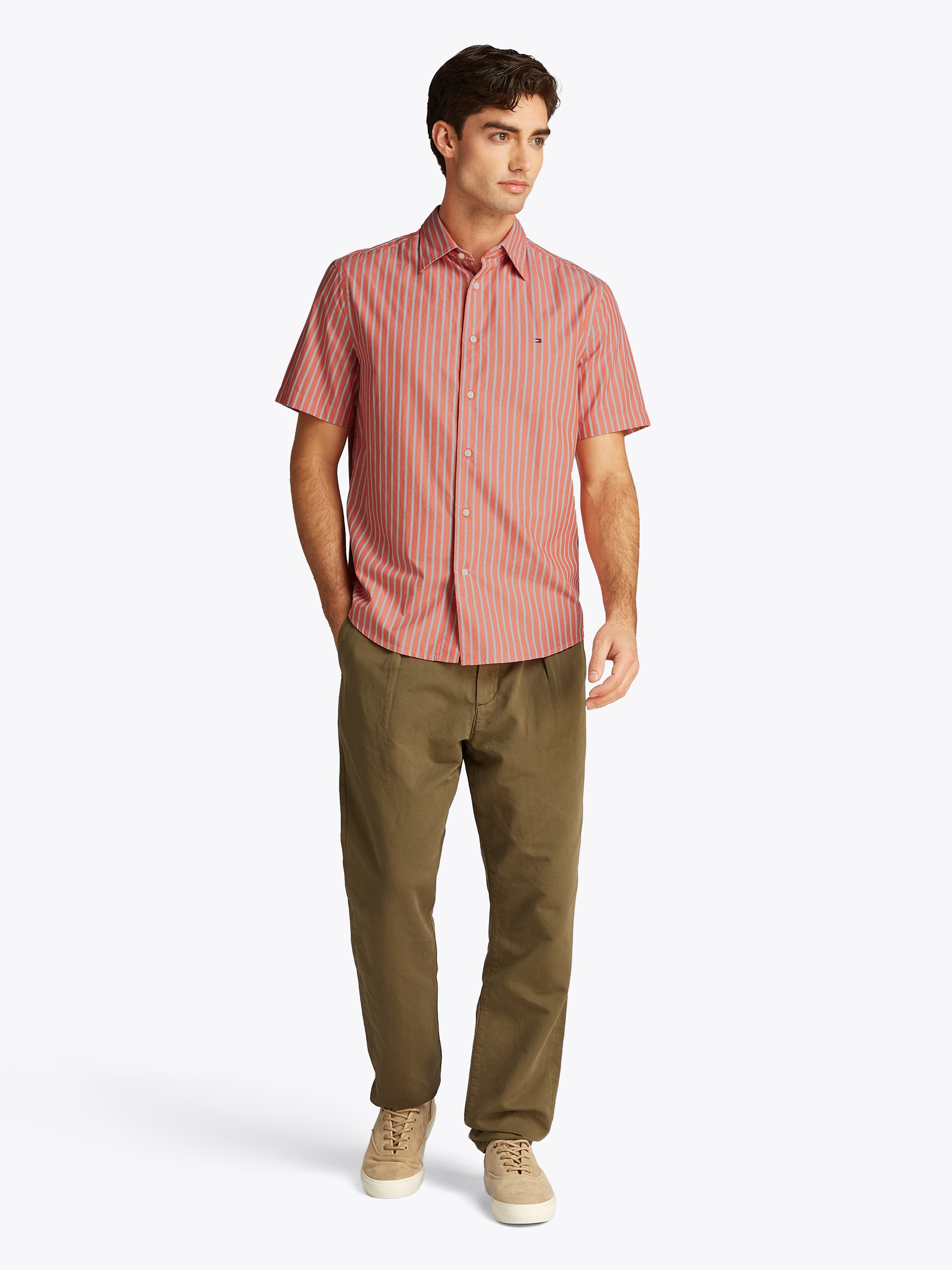 Tommy Hilfiger Kurzarmhemd »FLEX POPLIN RETRO STP SS SHIRT«