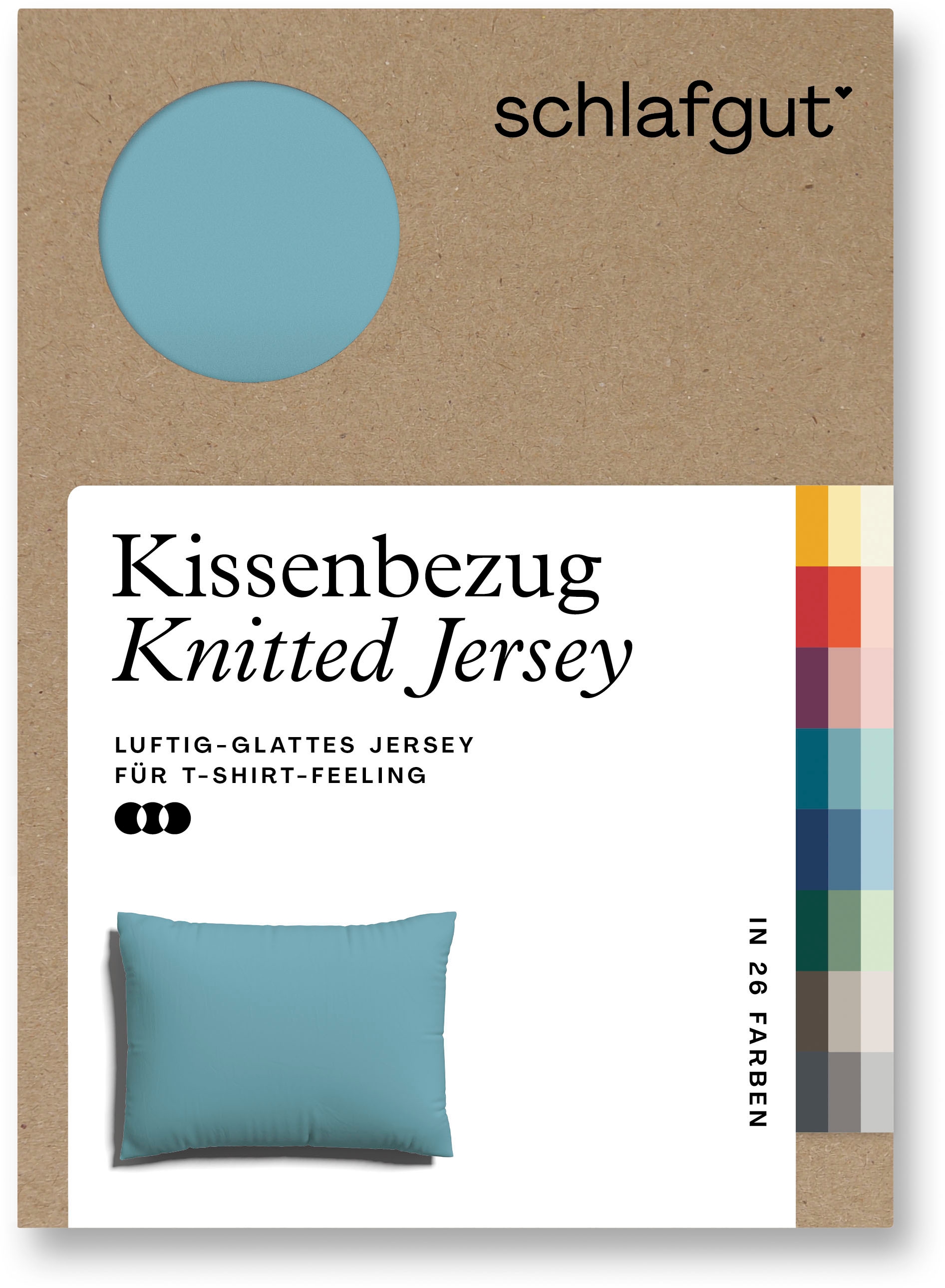 Kissenbezug »Knitted Jersey aus Bio-Baumwolle mit Elasthan, bügelfrei,«, (1 St.),...