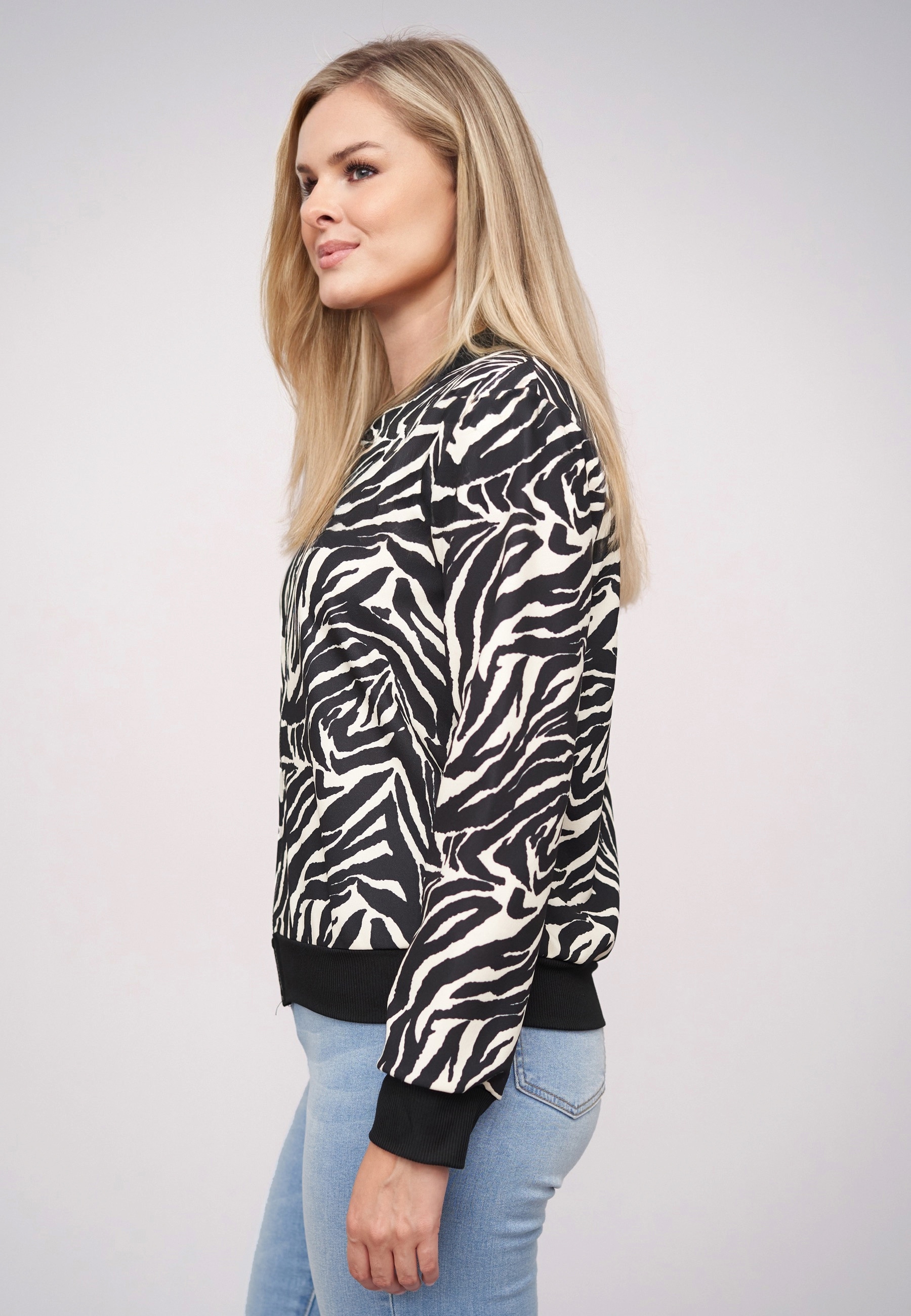 CLOUD 5IVE Bomberjacke »CLOUD 5IVE Blouson Bomber-Jacket with zebra print« 1 Stk. tlg. ohne Kapuze