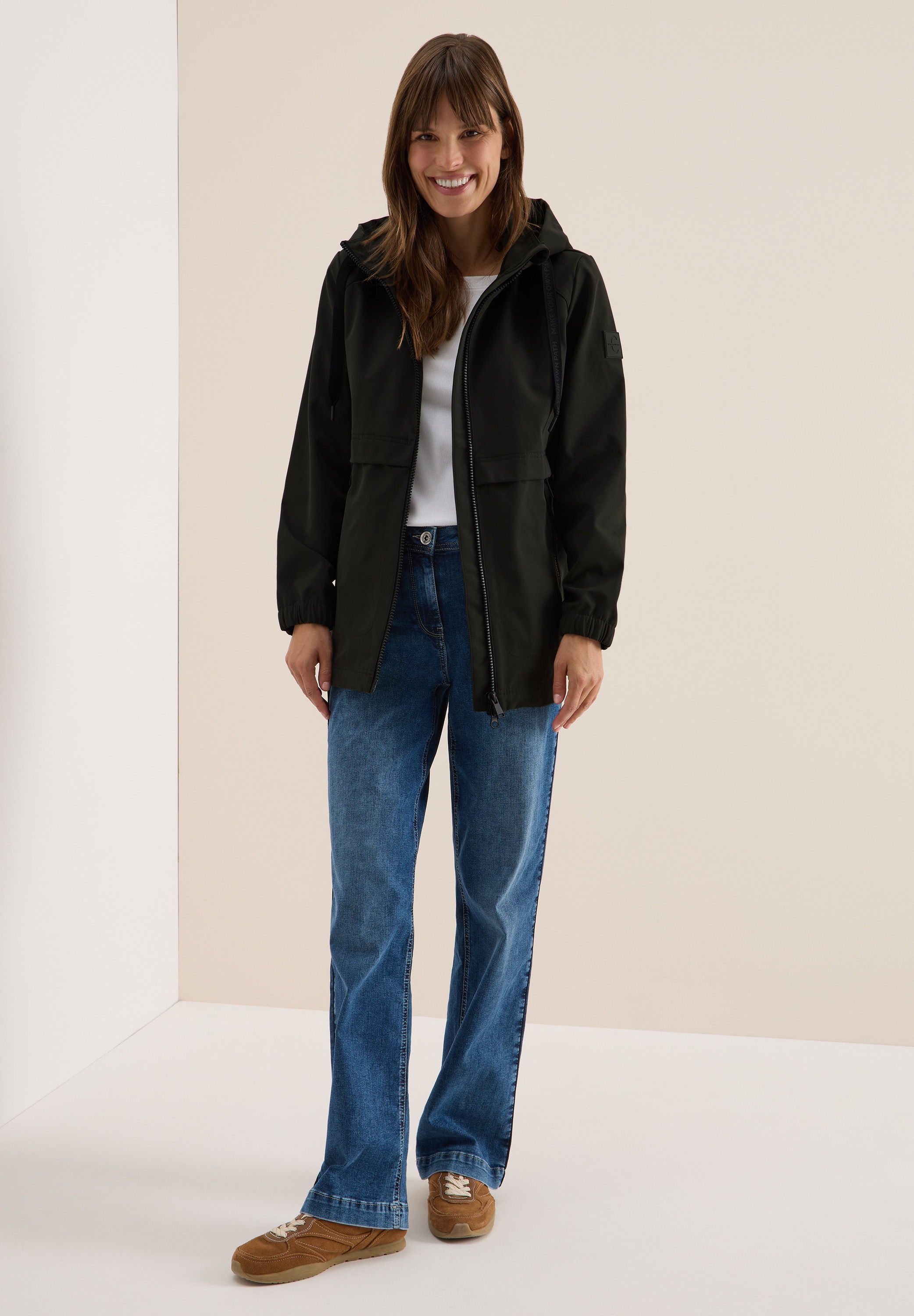 Cecil Outdoorjacke mit Kapuze mit Kapuze mit Tunnelzugband