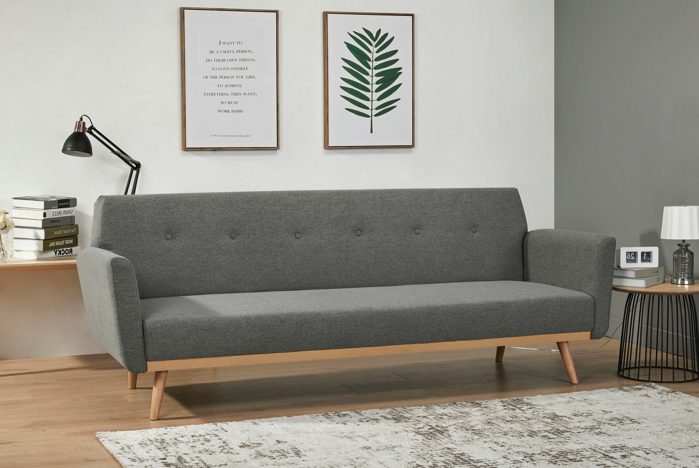 SalesFever Schlafsofa "Komfortables Sofa zum Entspannen" Knopfheftung an de günstig online kaufen