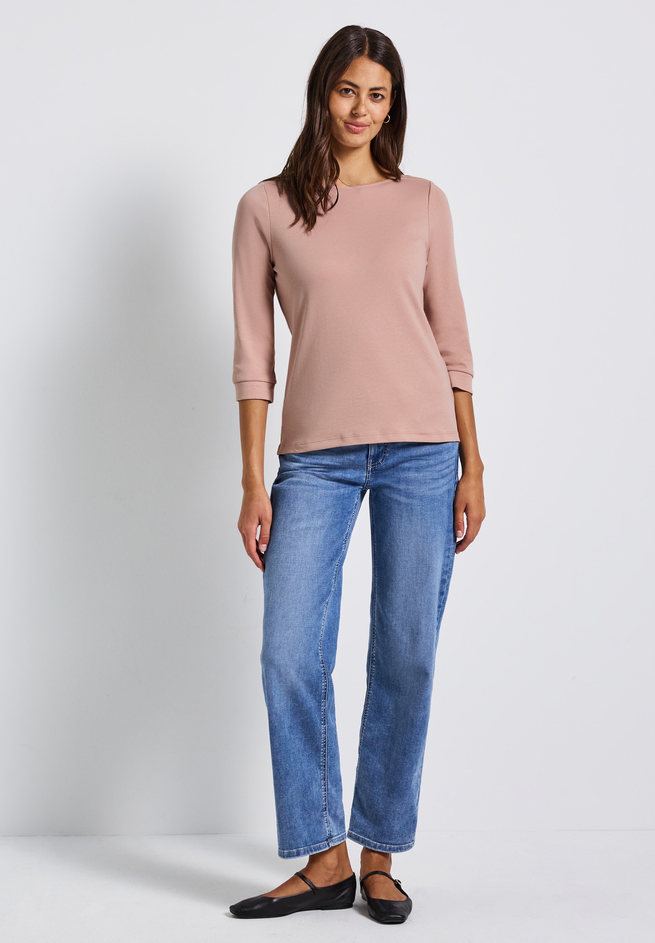 Thumbnail - STREET ONE Langarmshirt in Unifarbe