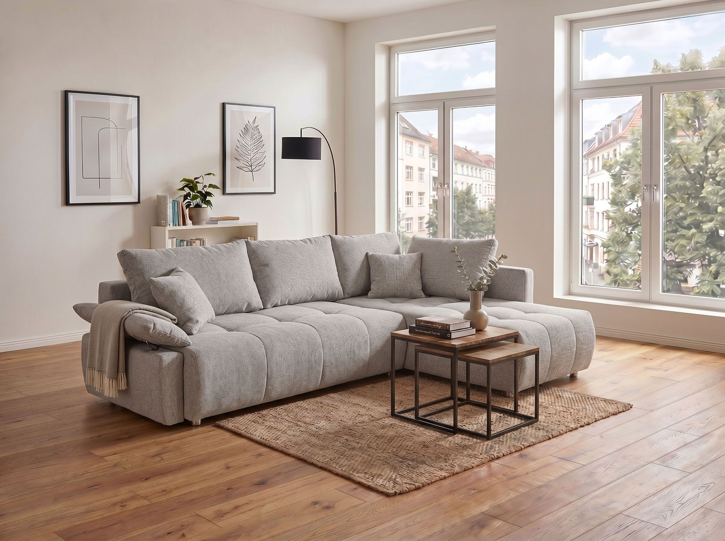 COLLECTION AB "Funtastic L-Form, B: 213 cm, Schlaffunktion, Bettkasten, auch in Cord" Armteilverstellung, Bonnellfederkern, frei stellbar