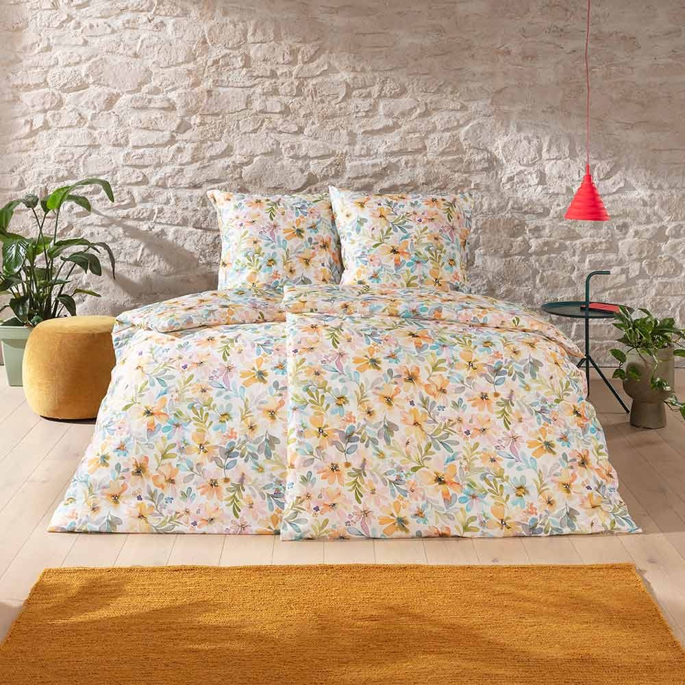 Bettwäsche ESTELLA985, multicolor, Mako-Satin, Obermaterial: 100% Baumwolle, Bettwäsche, "Isla", Feinster Mako-Satin aus 100% Baumwolle